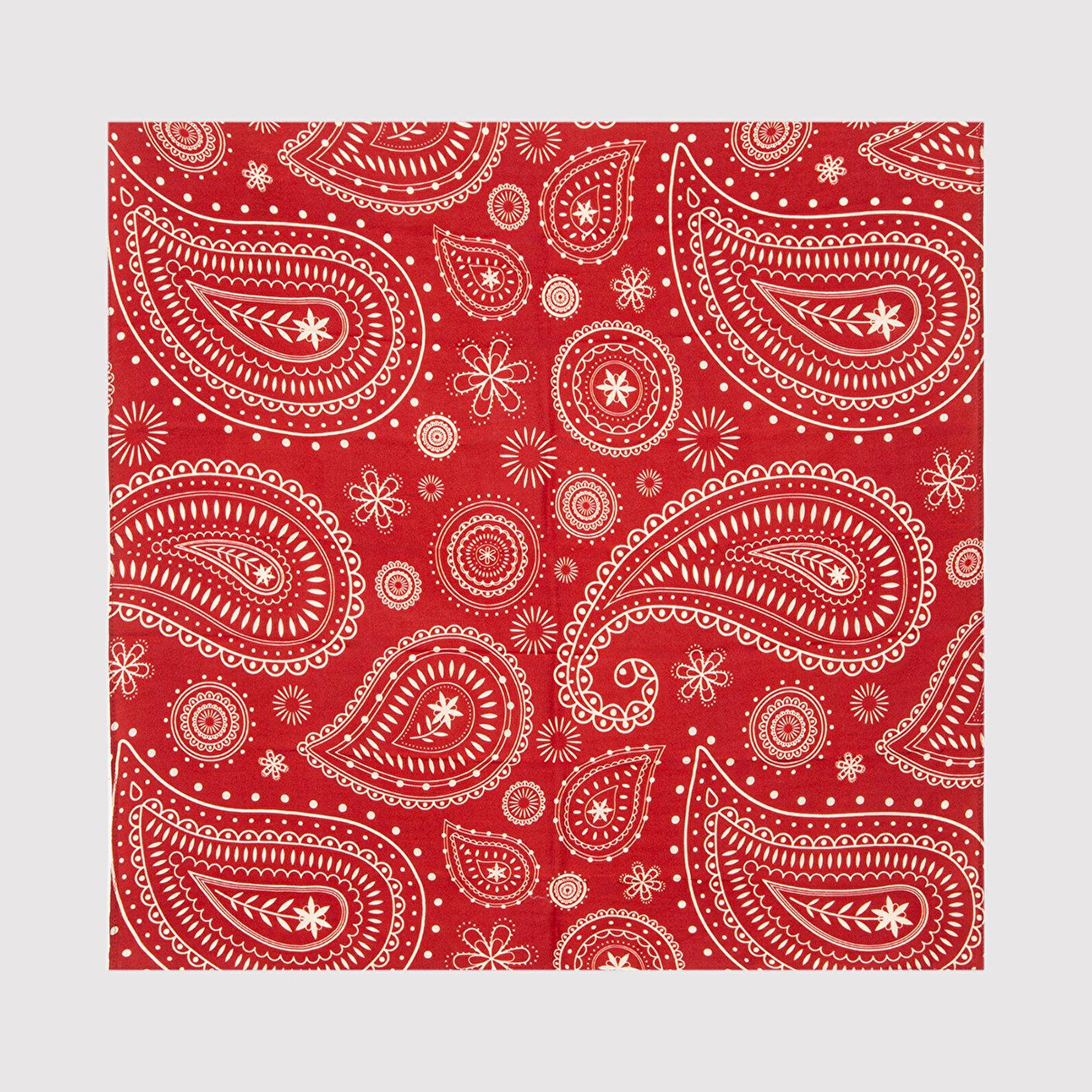 Mavi Baskılı Kırmızı Bandana 1912969-10076