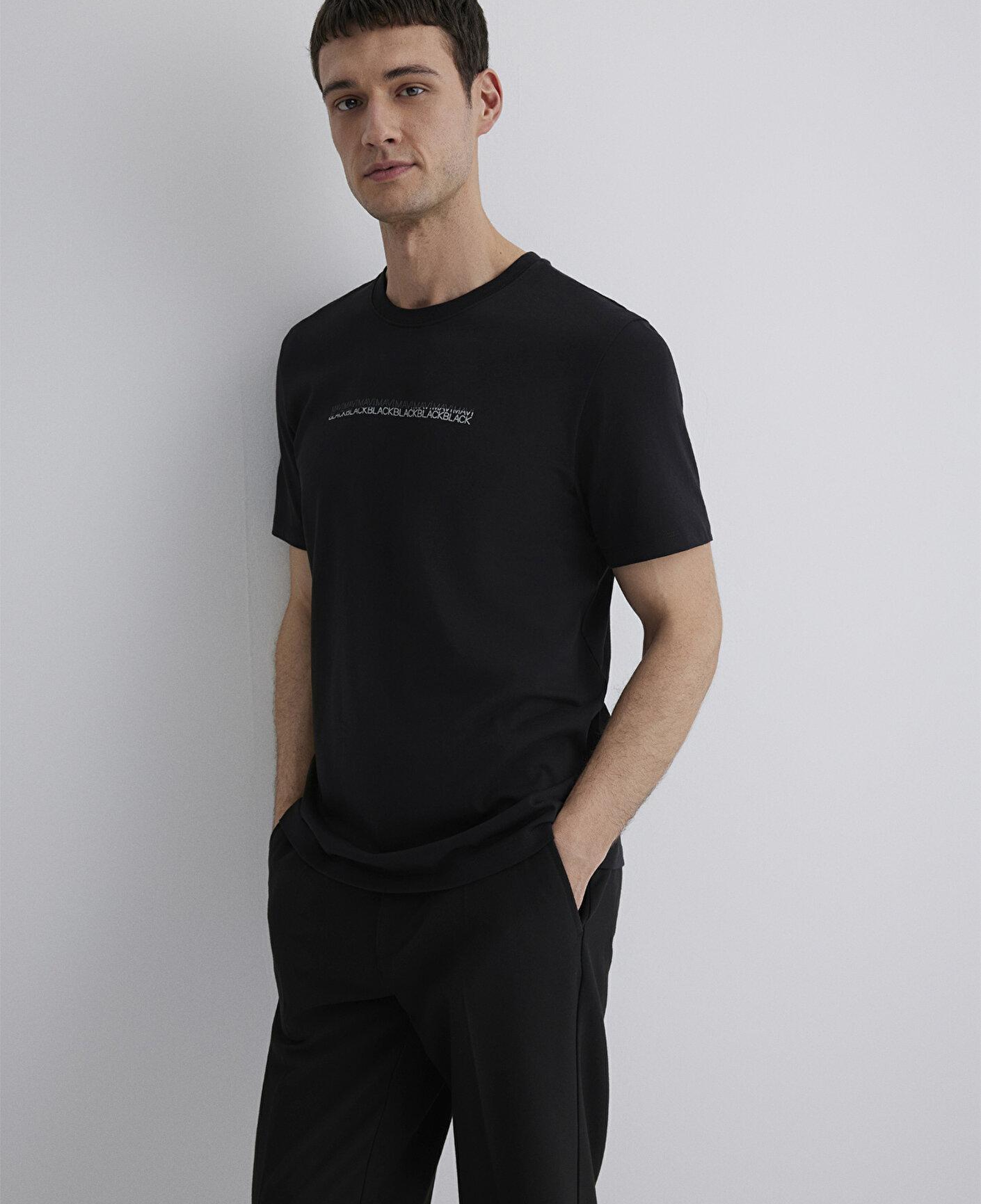 Mavi Mavi Black Baskılı Siyah Tişört Regular Fit / Normal Kesim 0612647-900