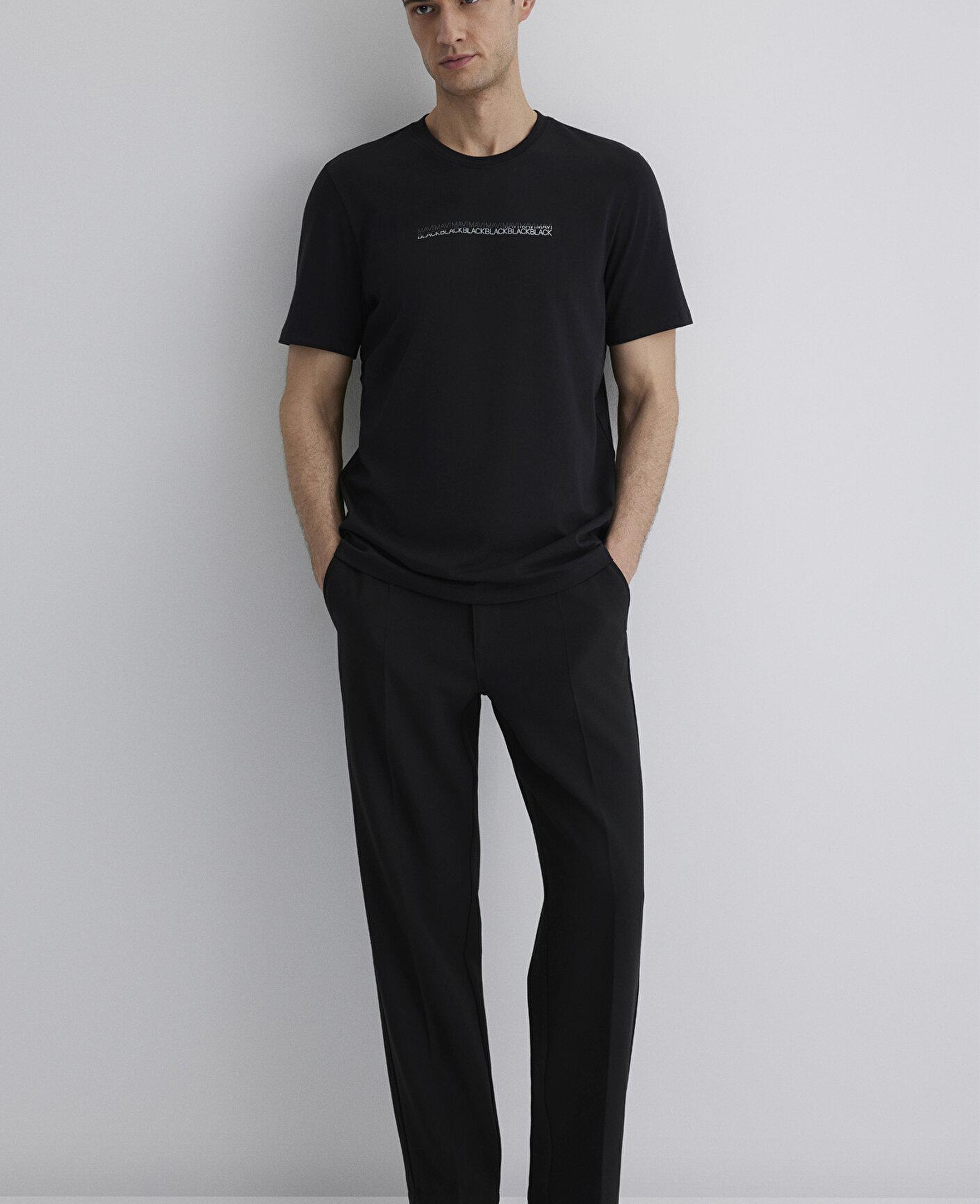 Mavi Mavi Black Baskılı Siyah Tişört Regular Fit / Normal Kesim 0612647-900