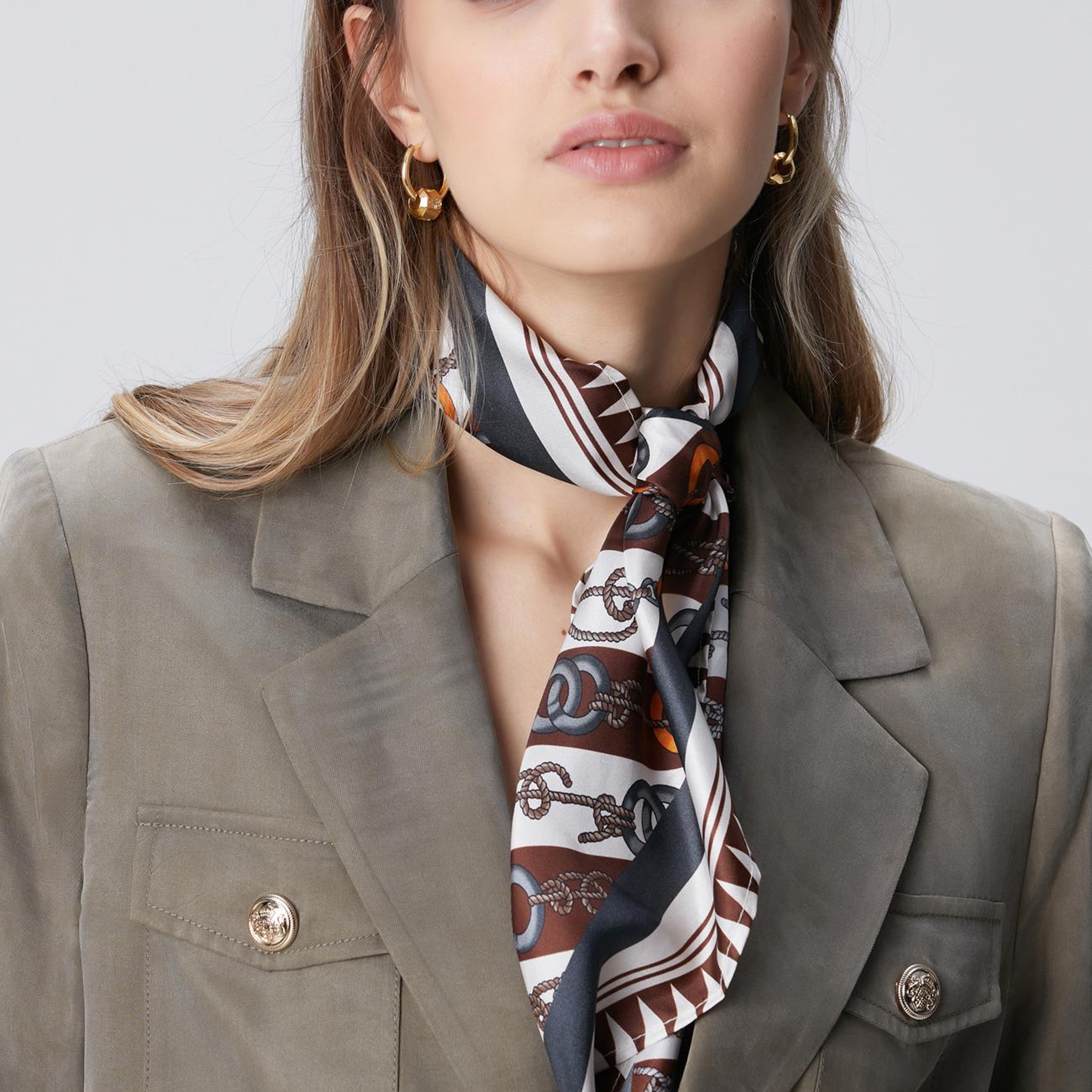 Network Kadın Haki Cupro Blazer Ceket