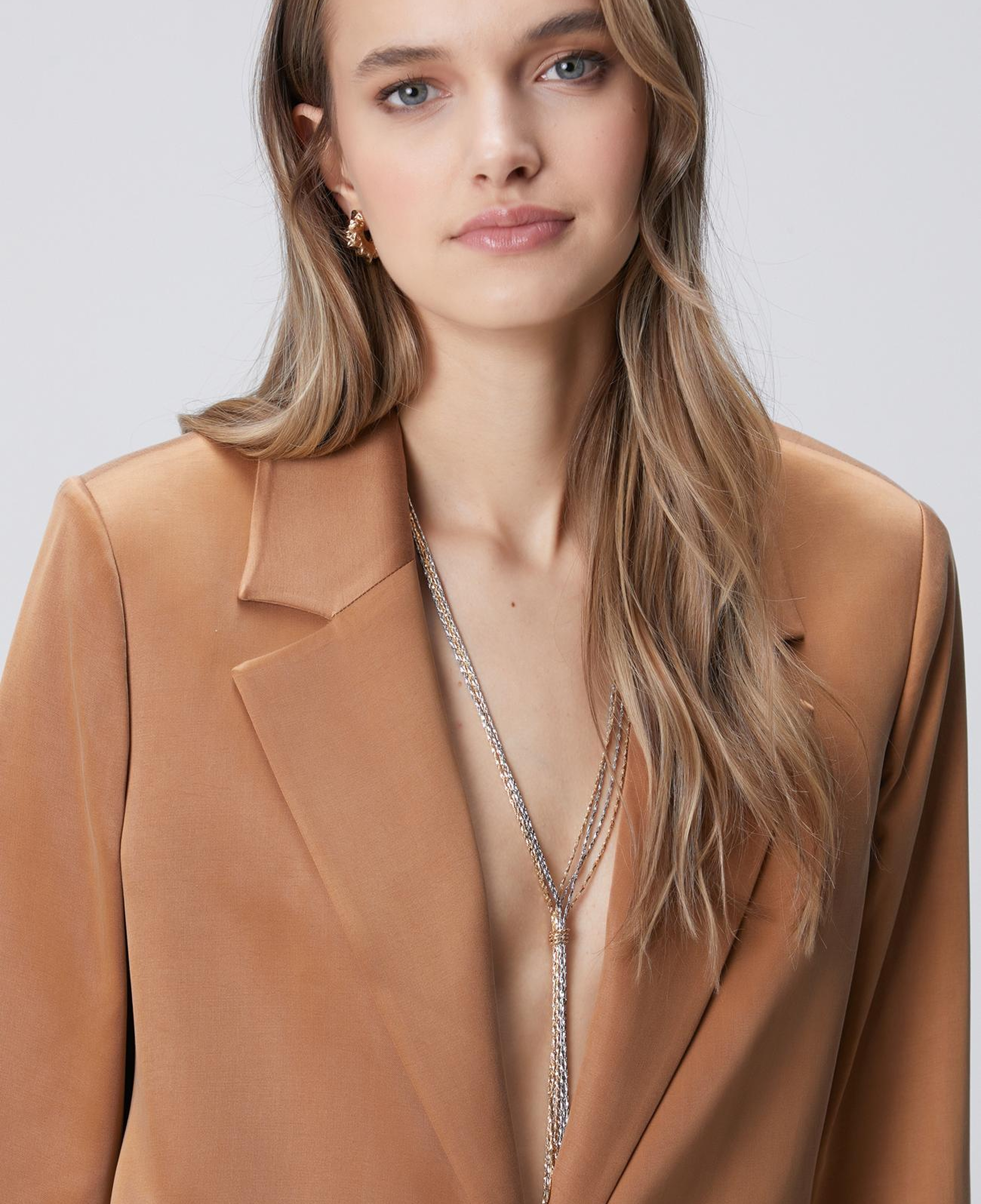 Network Kadın Camel Cupro Blazer Ceket