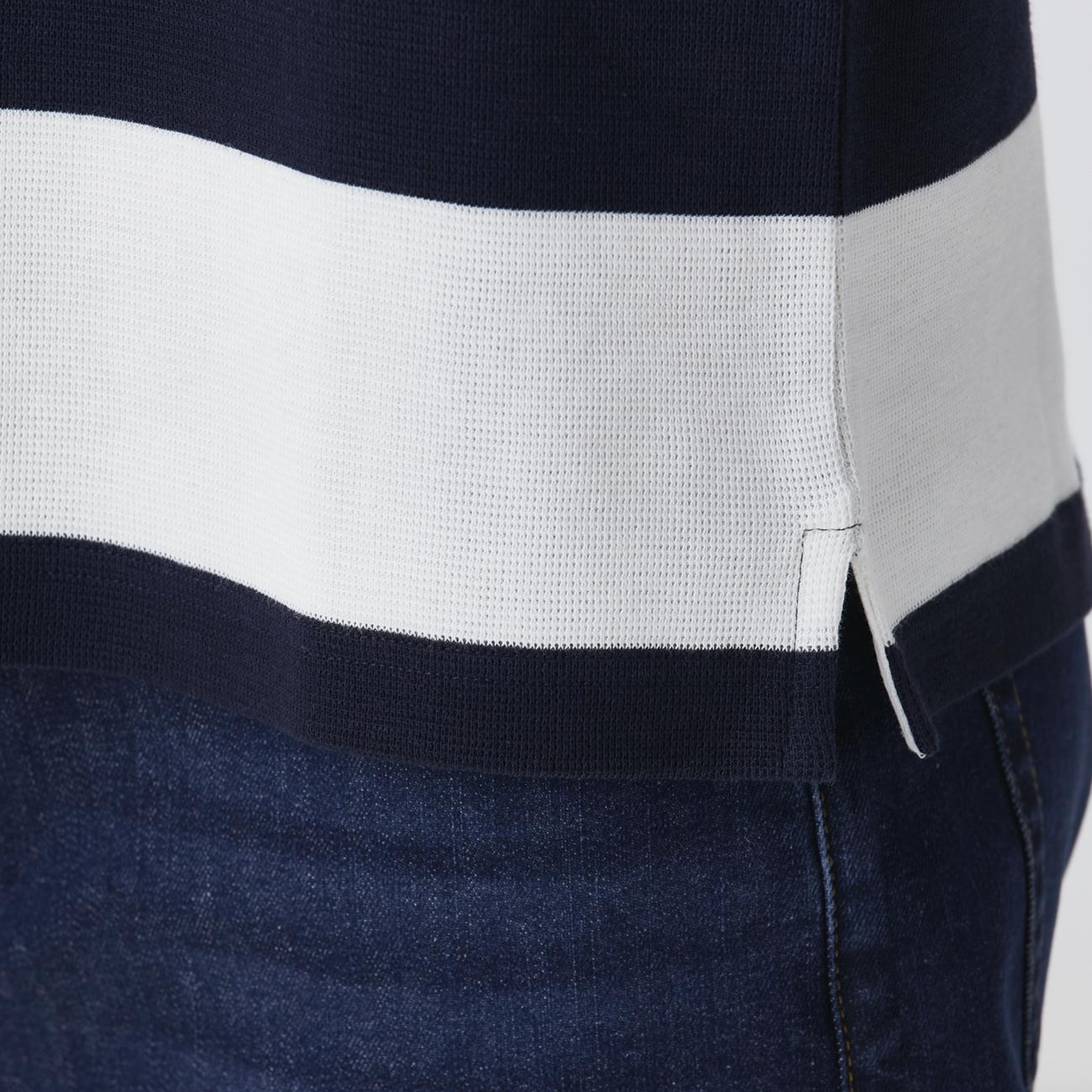 Network Erkek Lacivert Beyaz Çizgili Polo Yaka T-shirt