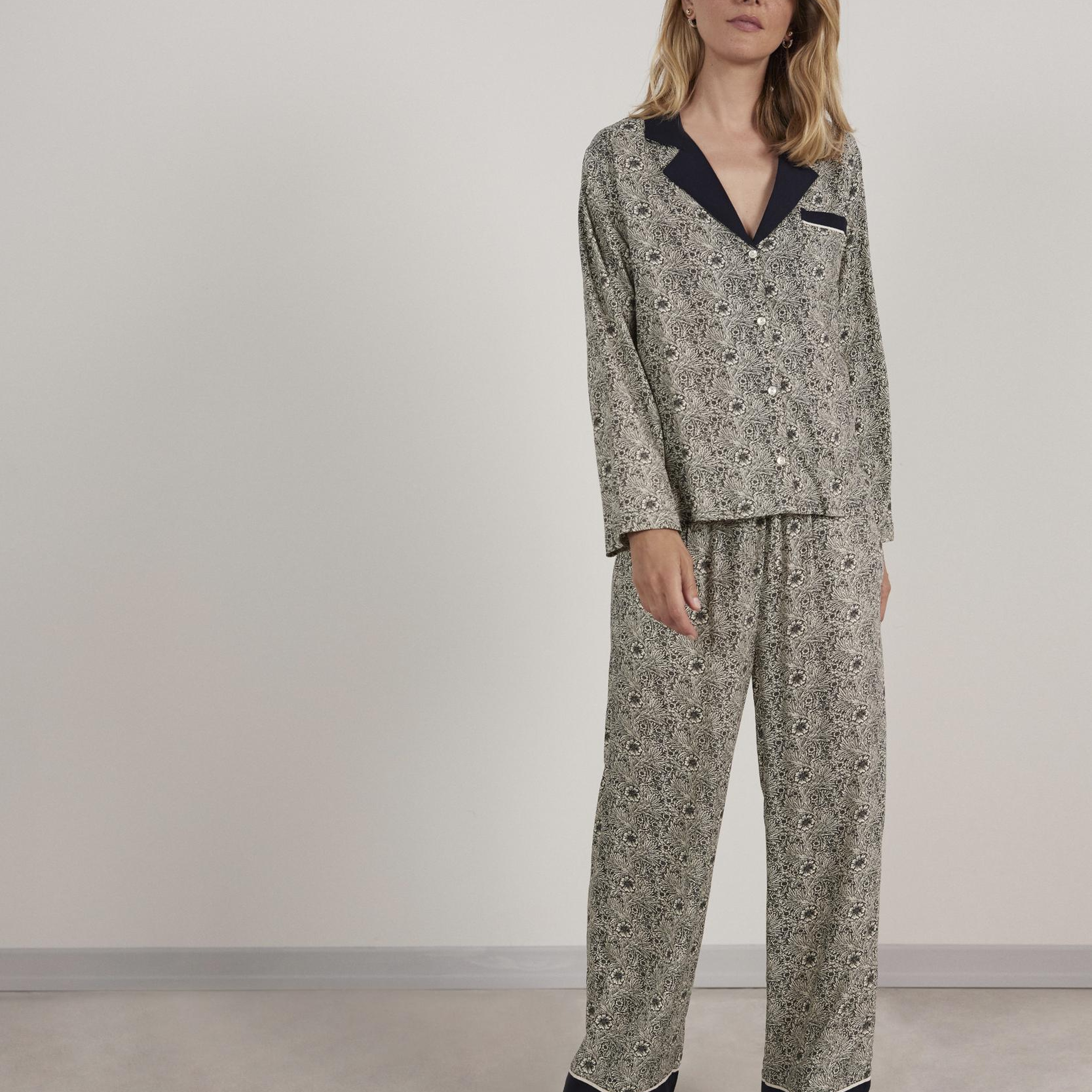 YARGICI Kontrast Detaylı Pijama Üstü