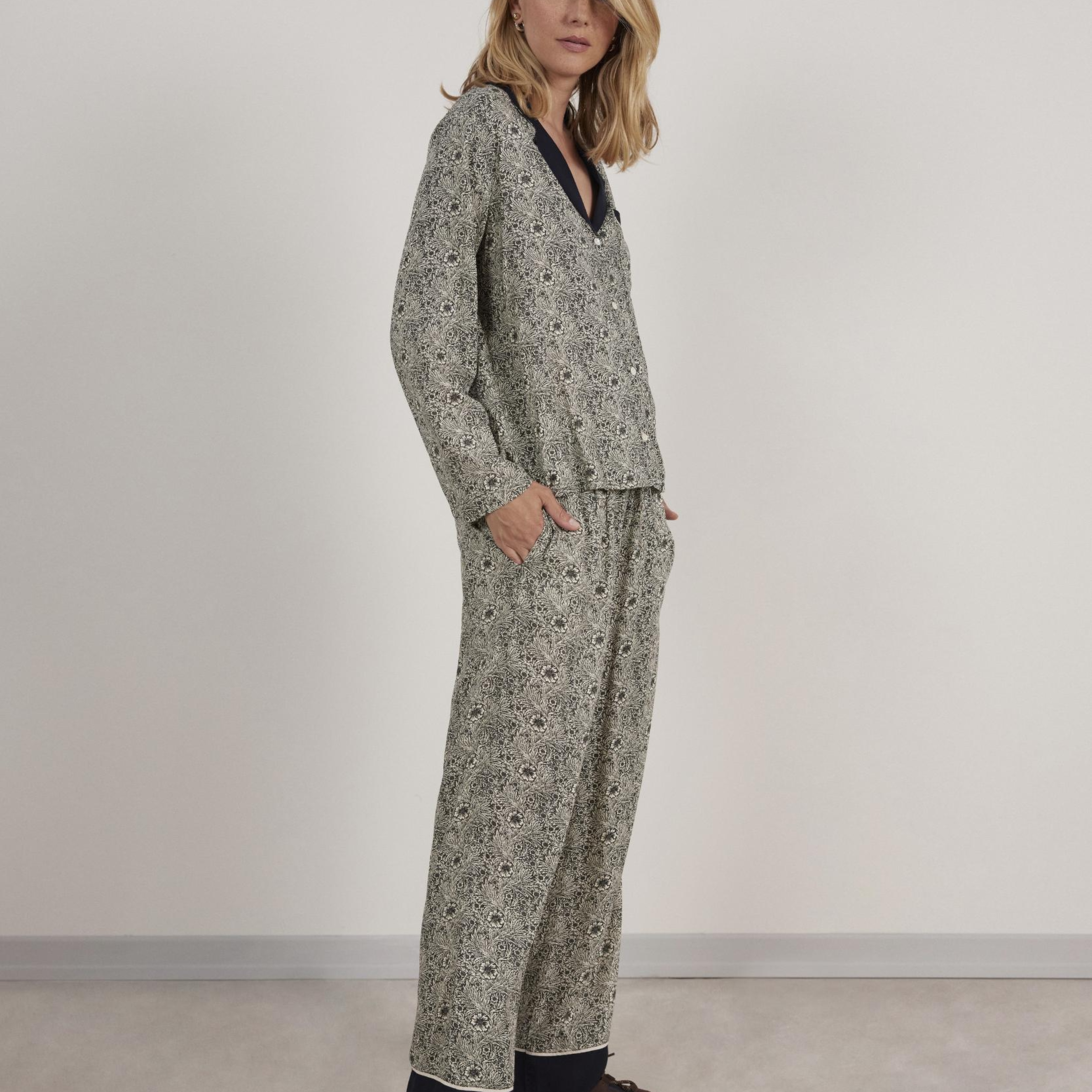 YARGICI Kontrast Detaylı Pijama Üstü
