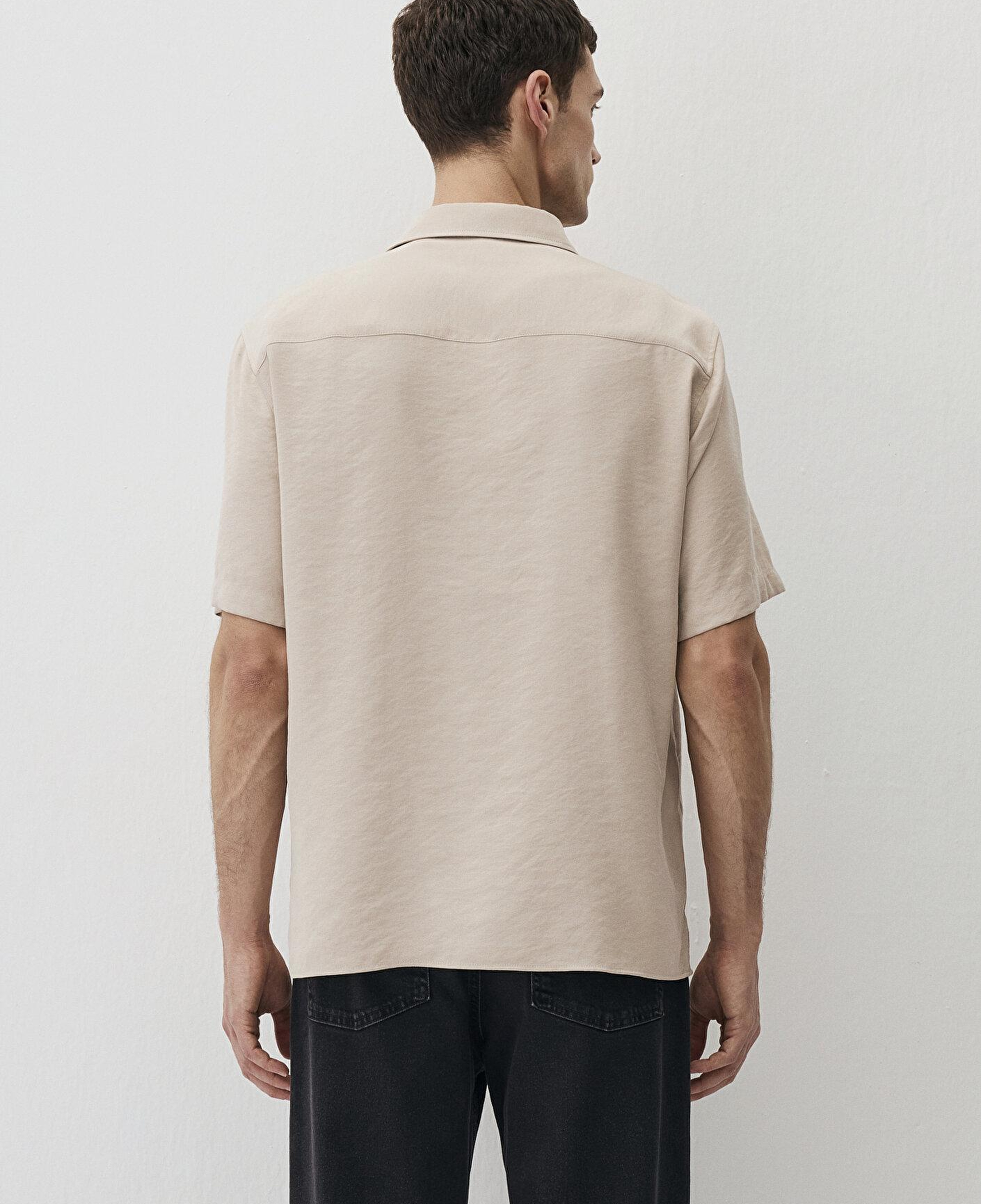 Mavi Kısa Kollu Bej (TENCEL™) Modal Karışımlı Gömlek Regular Fit / Normal Kesim 0211517-82393