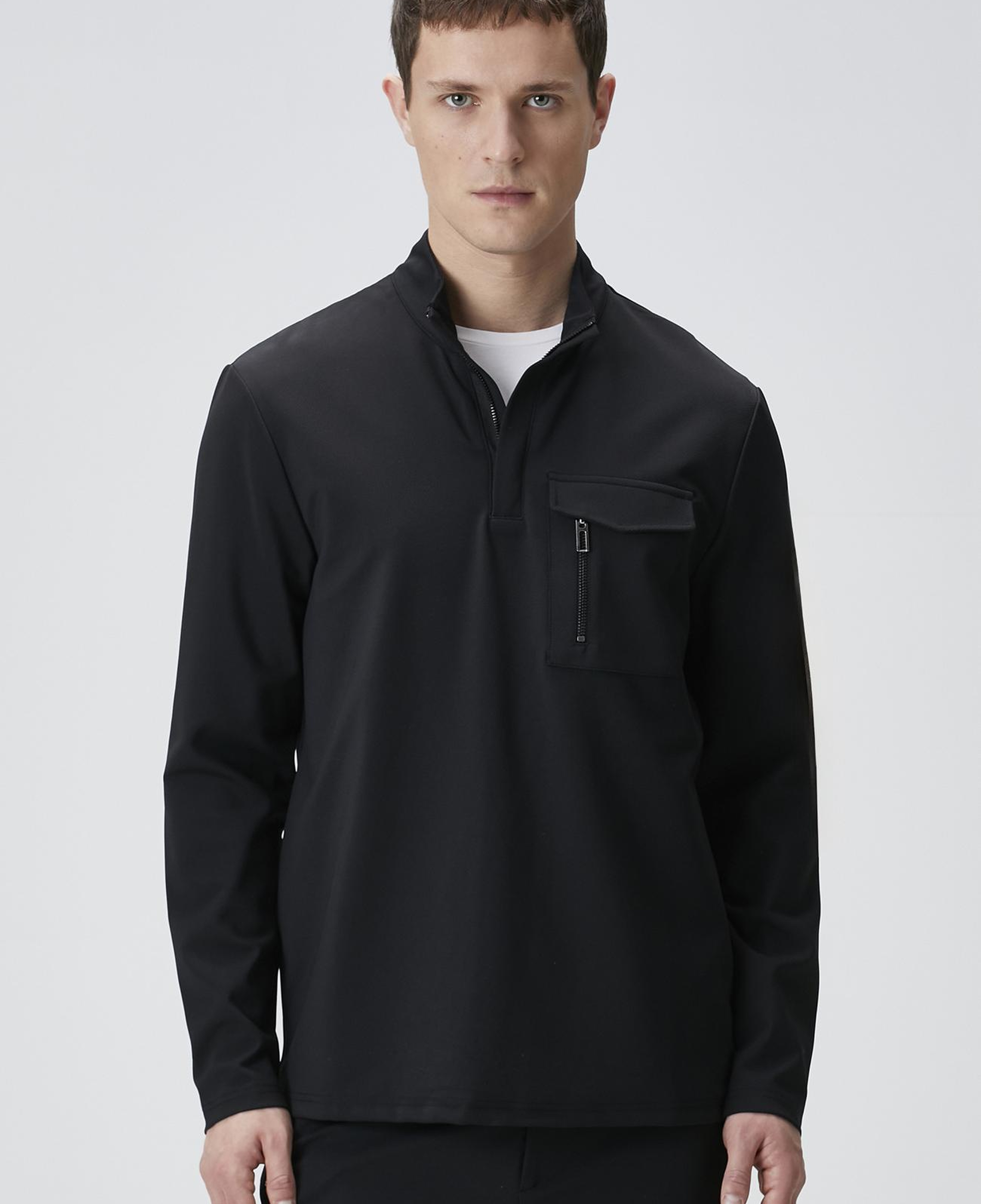 Network Erkek N-Tech Siyah Göğüs Cep Detaylı Sweatshirt
