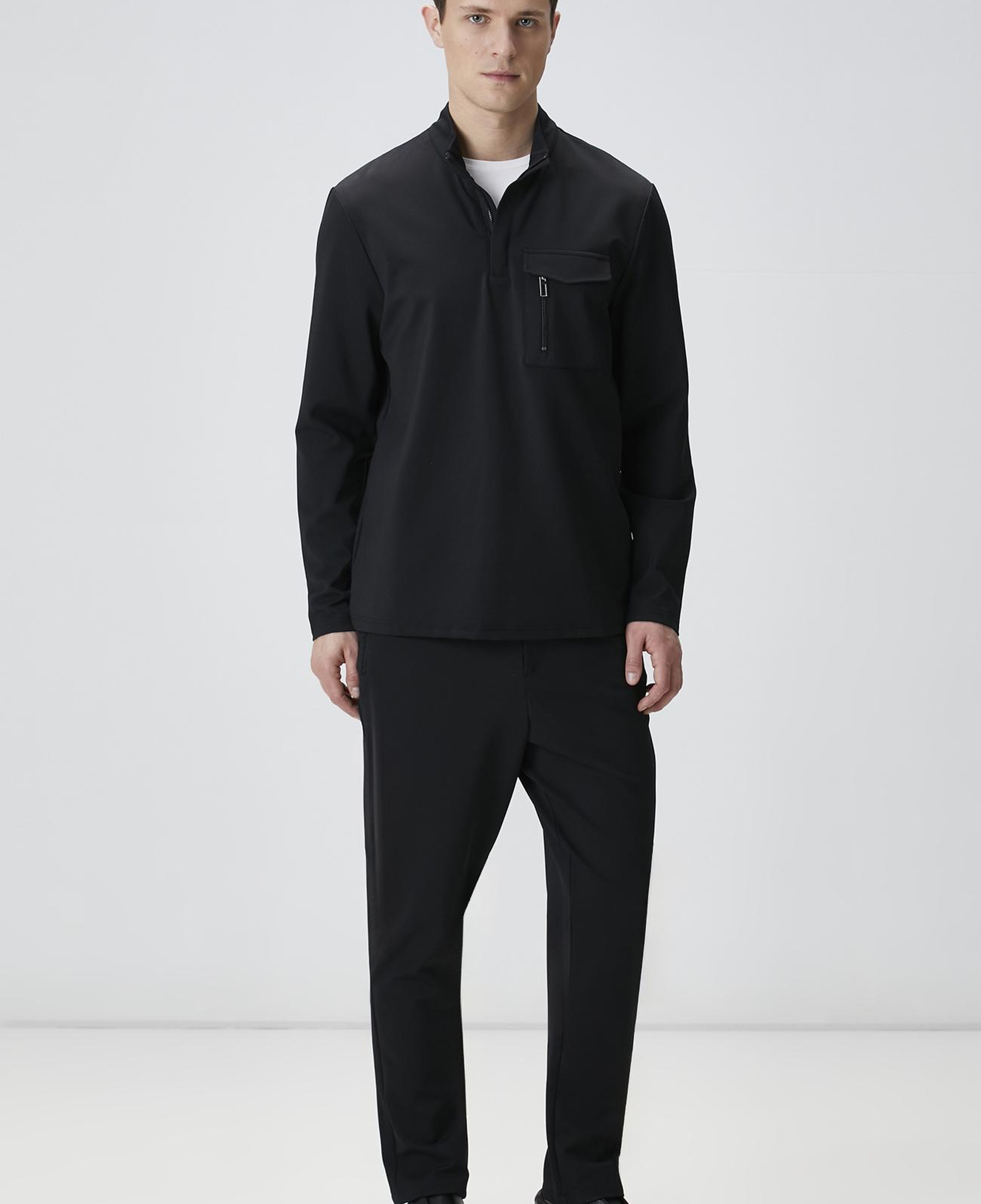 Network Erkek N-Tech Siyah Göğüs Cep Detaylı Sweatshirt