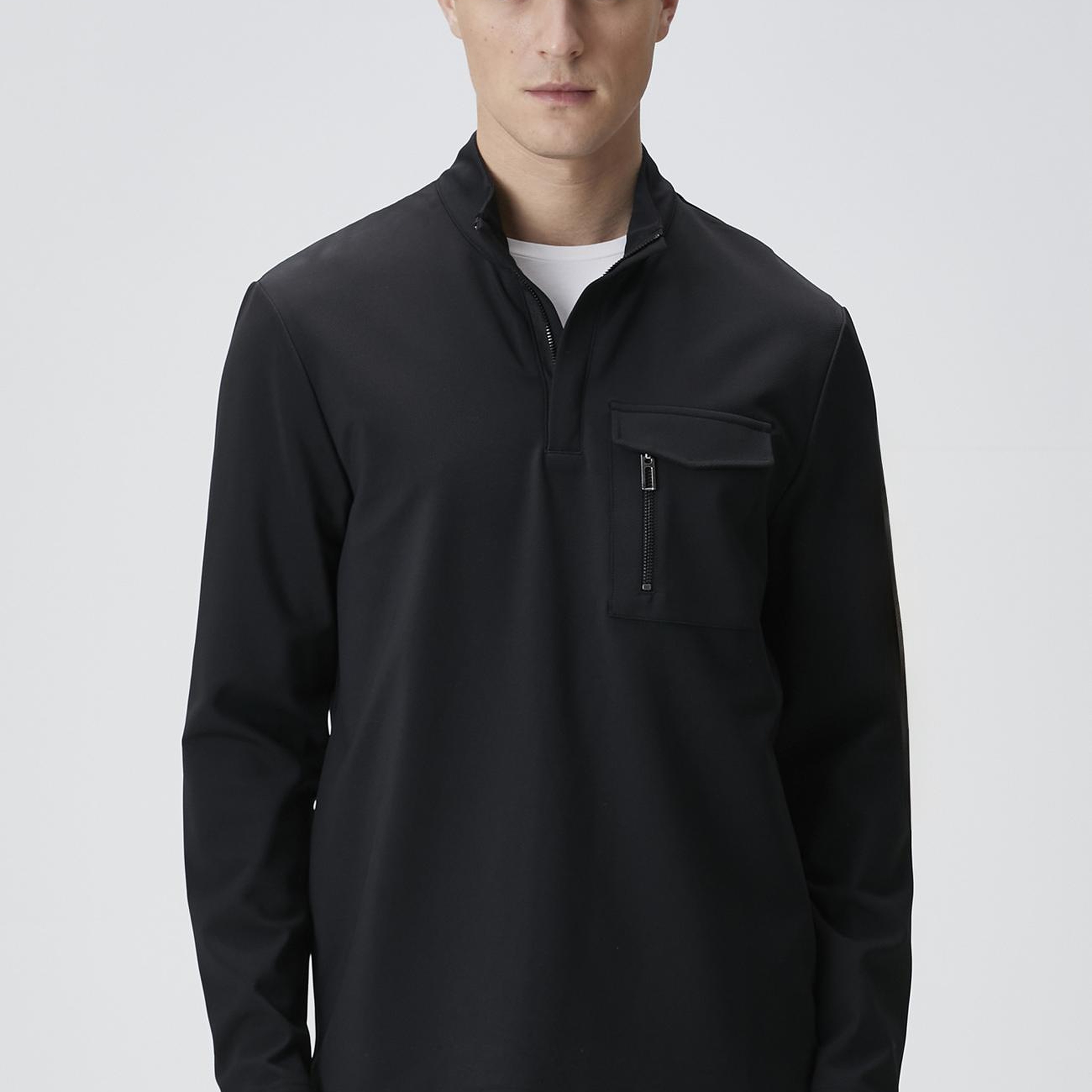 Network Erkek N-Tech Siyah Göğüs Cep Detaylı Sweatshirt