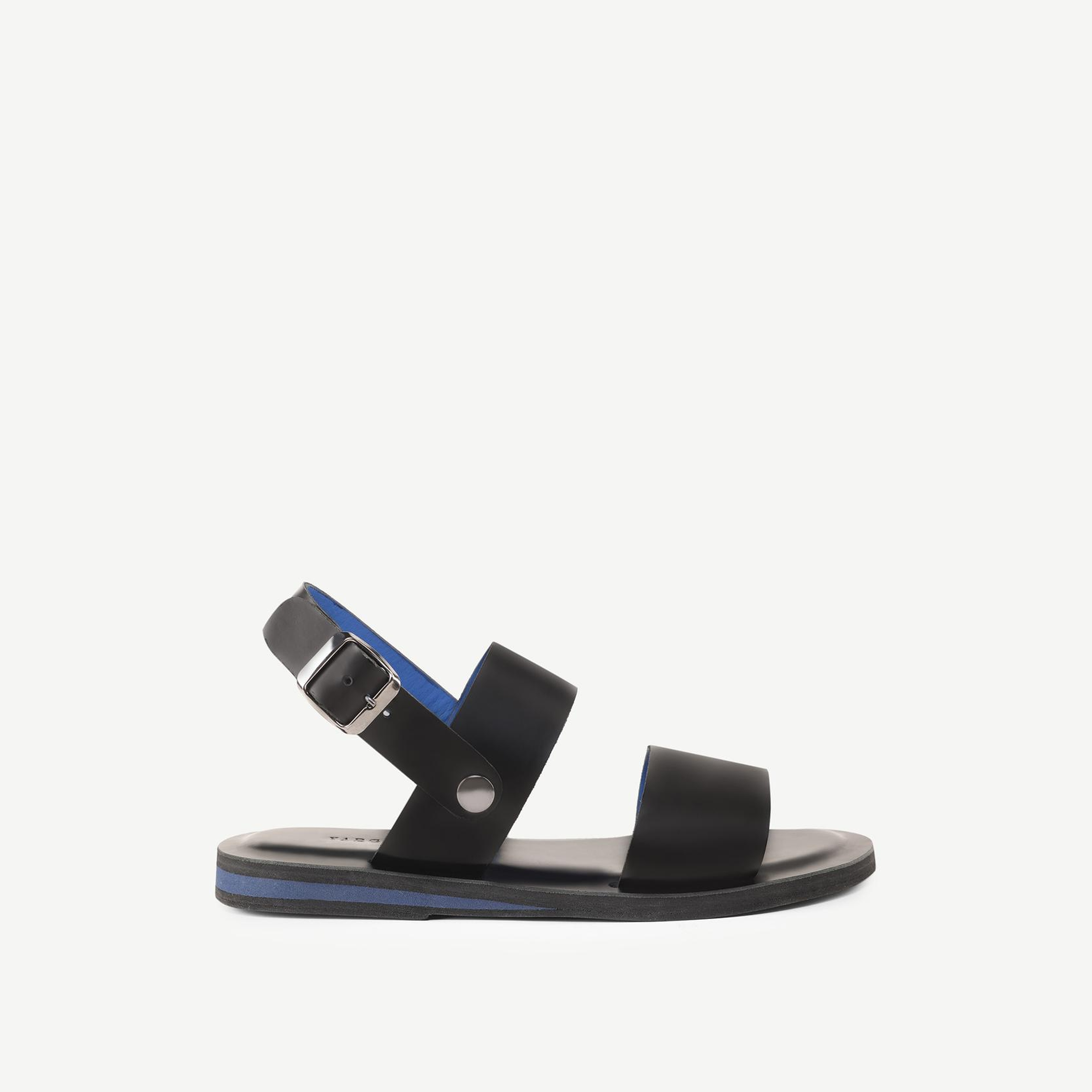 YARGICI Renkli Astarlı Deri Sandalet