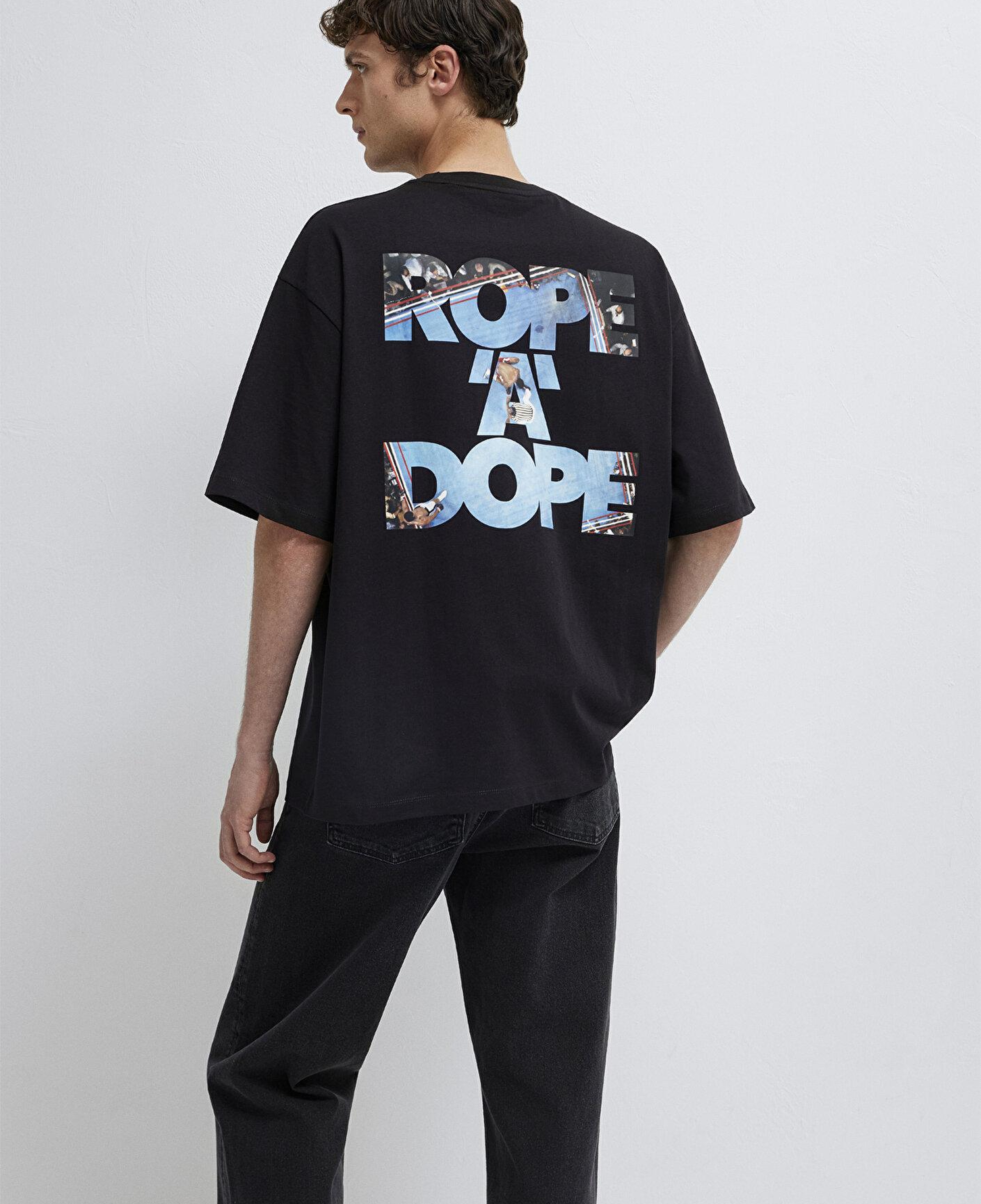 Mavi Rope a Dope Baskılı Siyah Tişört Oversize / Geniş Kesim 0613191-900
