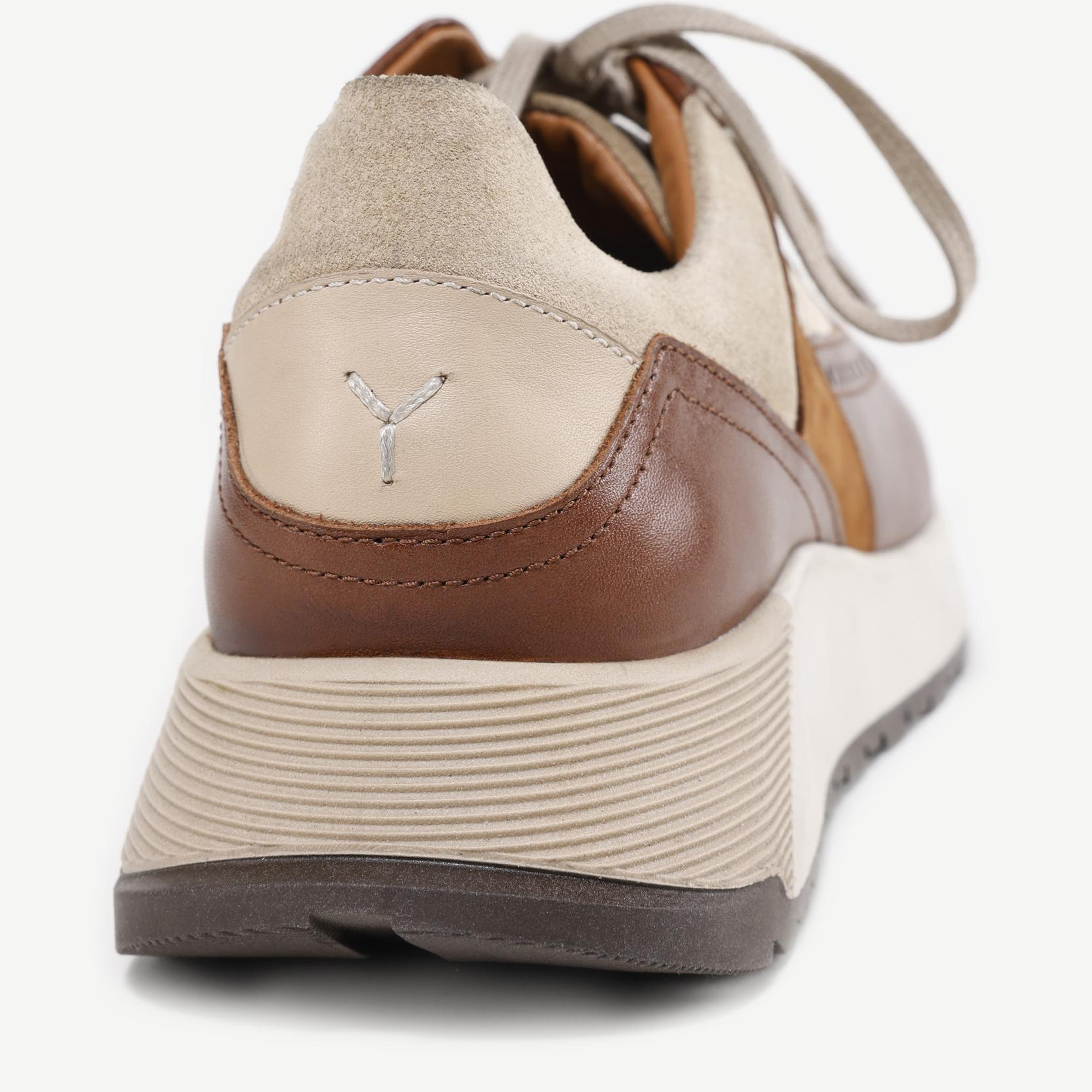 YARGICI Hasır Detaylı Maskülen Deri Sneakers