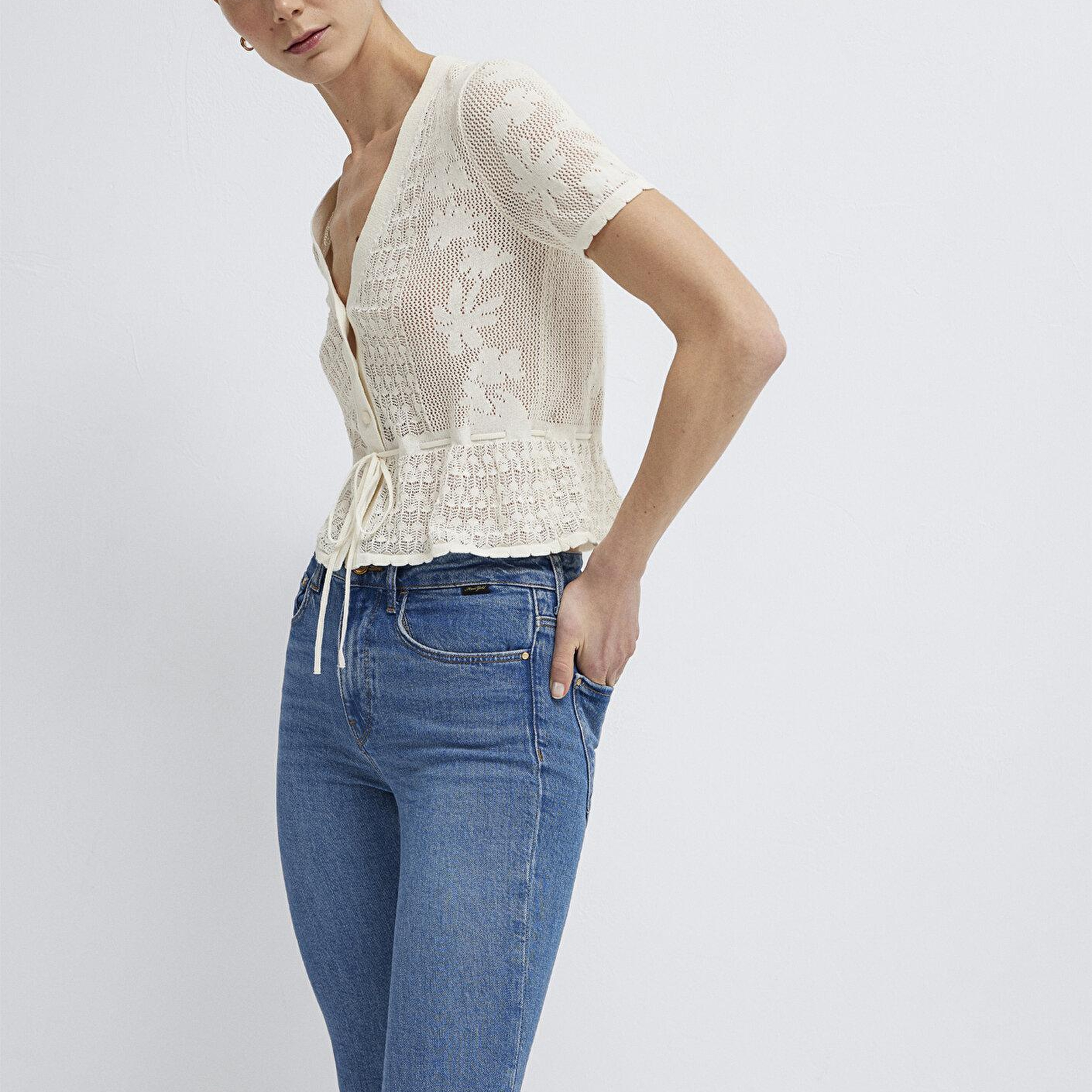 Mavi Ekru Hırka Slim Fit / Dar Kesim 1710888-70057