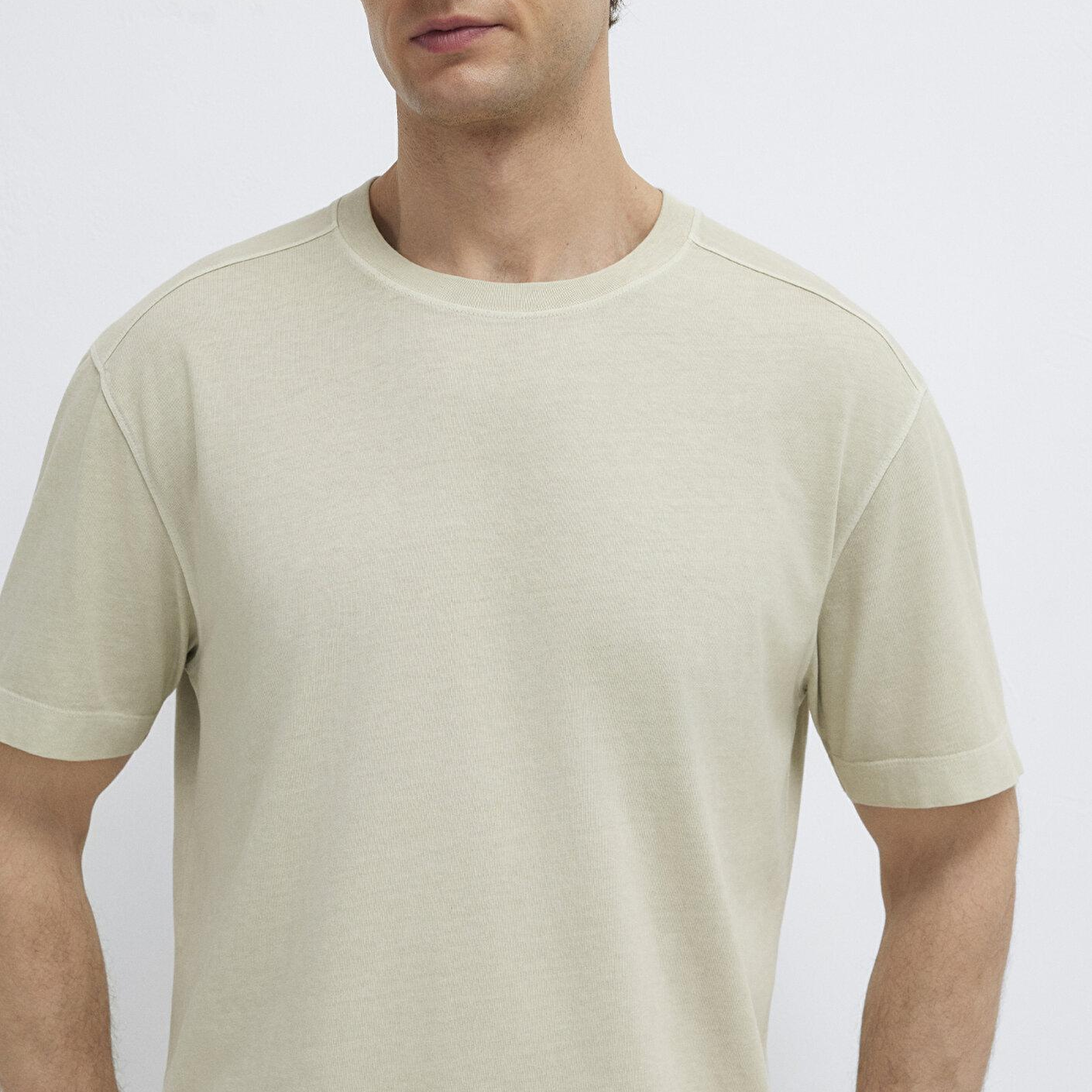 Mavi Kahverengi Basic Tişört Loose Fit / Bol Rahat Kesim 0613312-70322