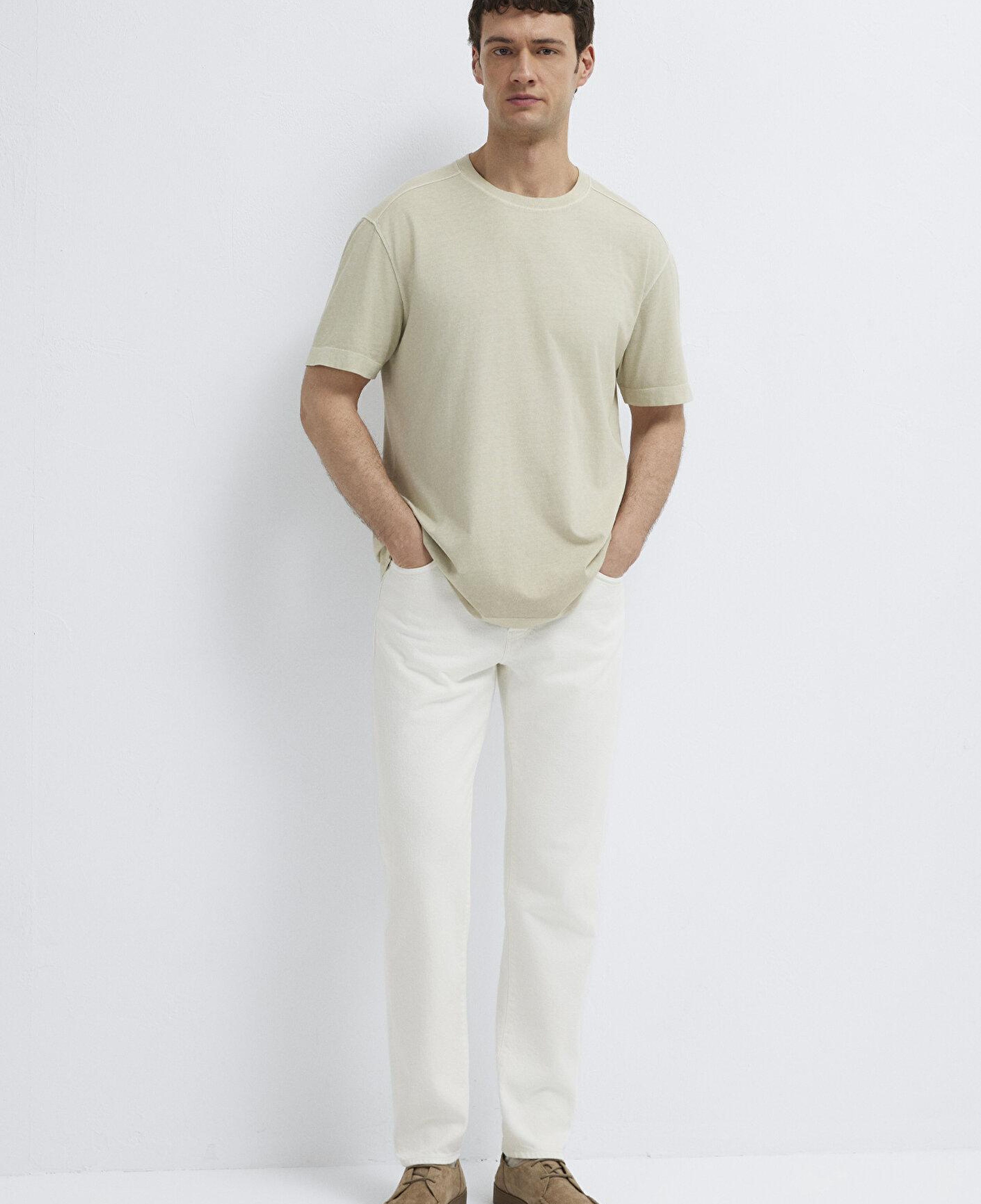 Mavi Kahverengi Basic Tişört Loose Fit / Bol Rahat Kesim 0613312-70322