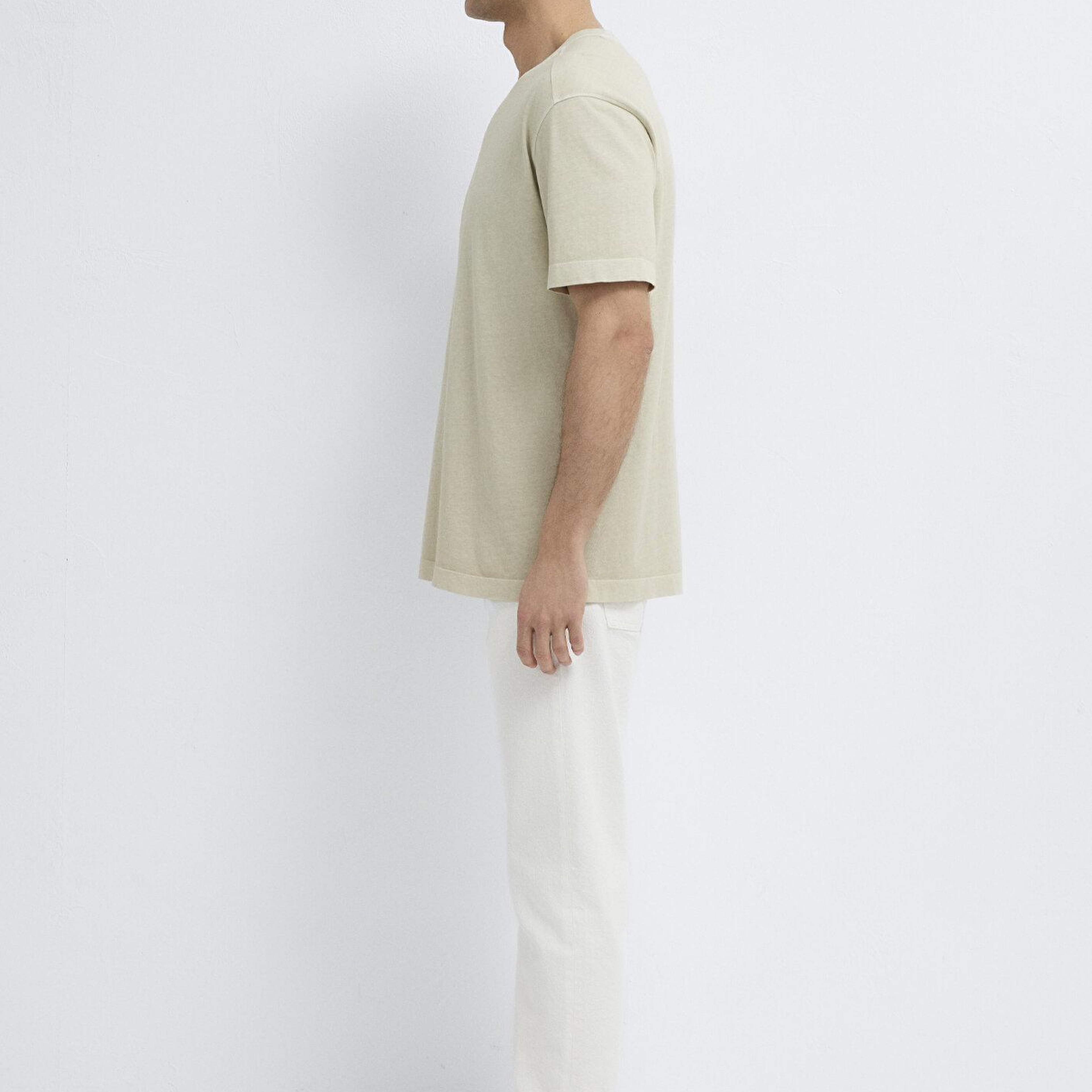 Mavi Kahverengi Basic Tişört Loose Fit / Bol Rahat Kesim 0613312-70322