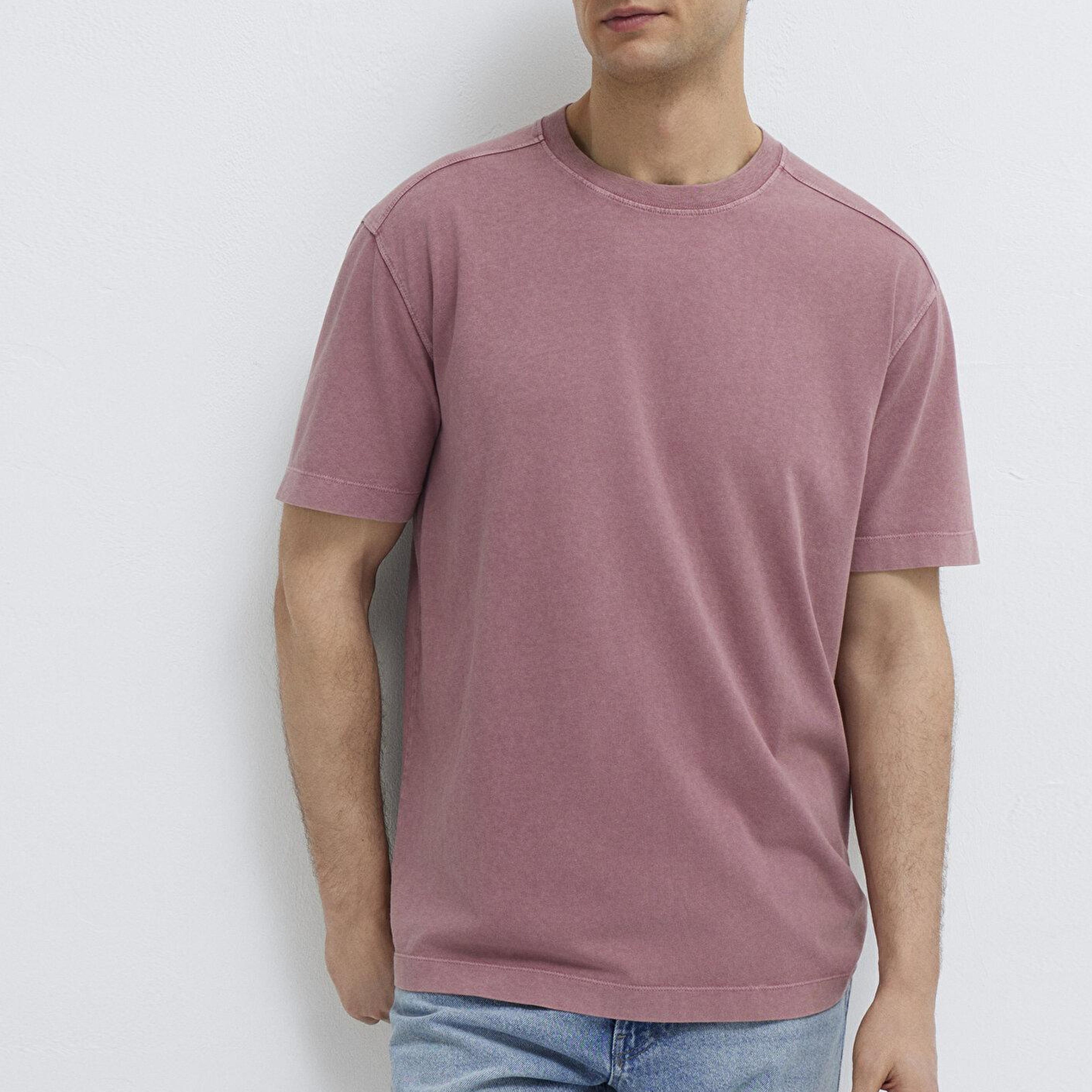 Mavi Pembe Basic Tişört Loose Fit / Bol Rahat Kesim 0613312-70948