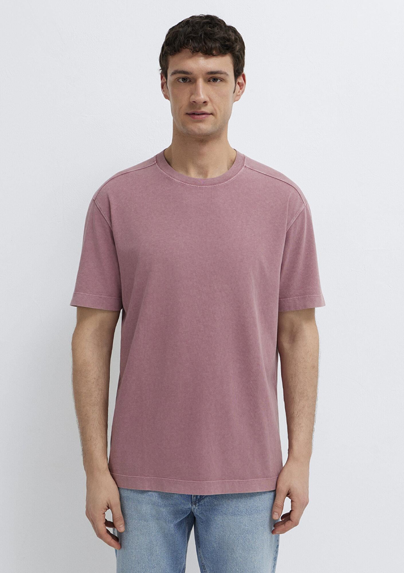 Mavi Pembe Basic Tişört Loose Fit / Bol Rahat Kesim 0613312-70948