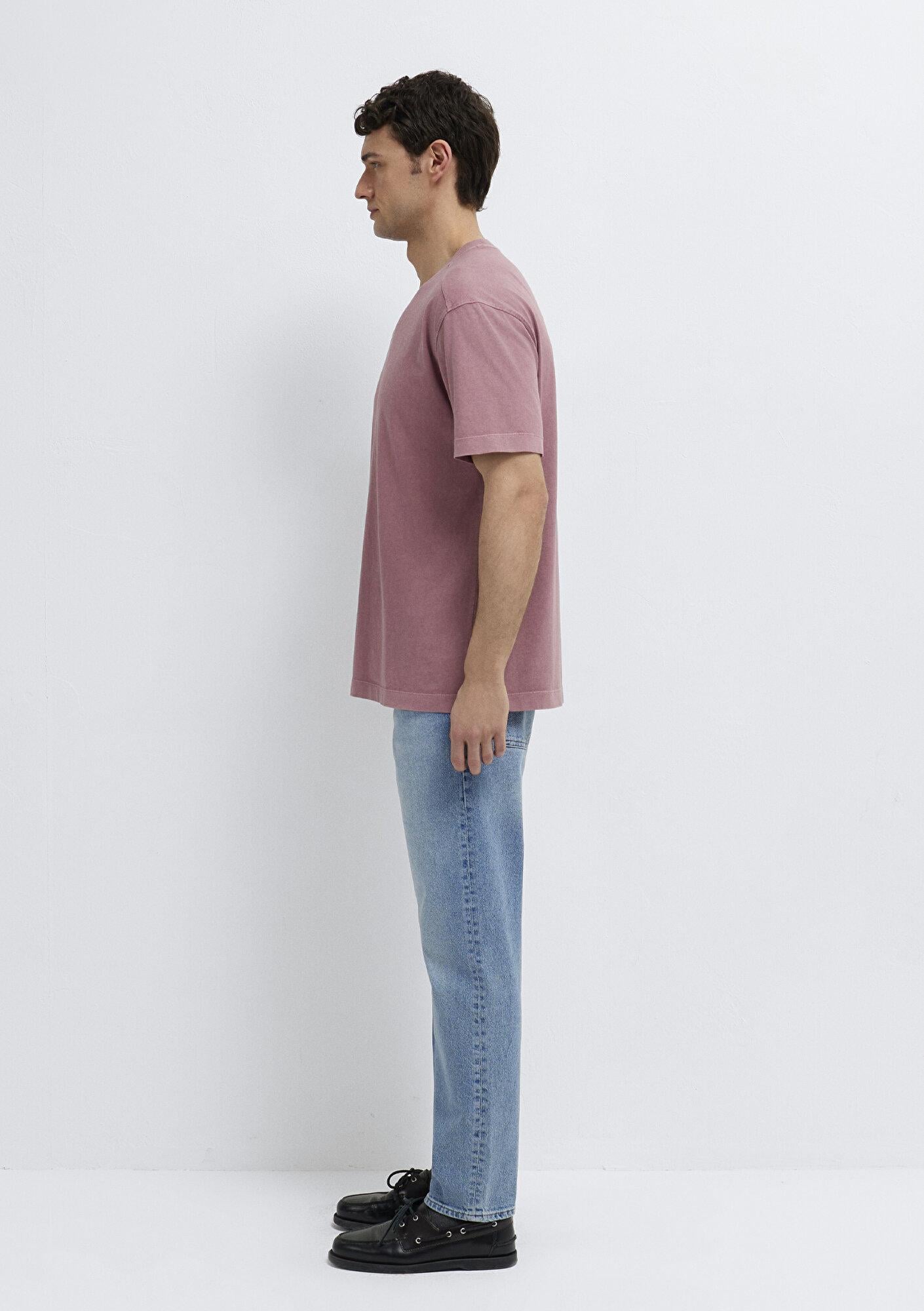 Mavi Pembe Basic Tişört Loose Fit / Bol Rahat Kesim 0613312-70948