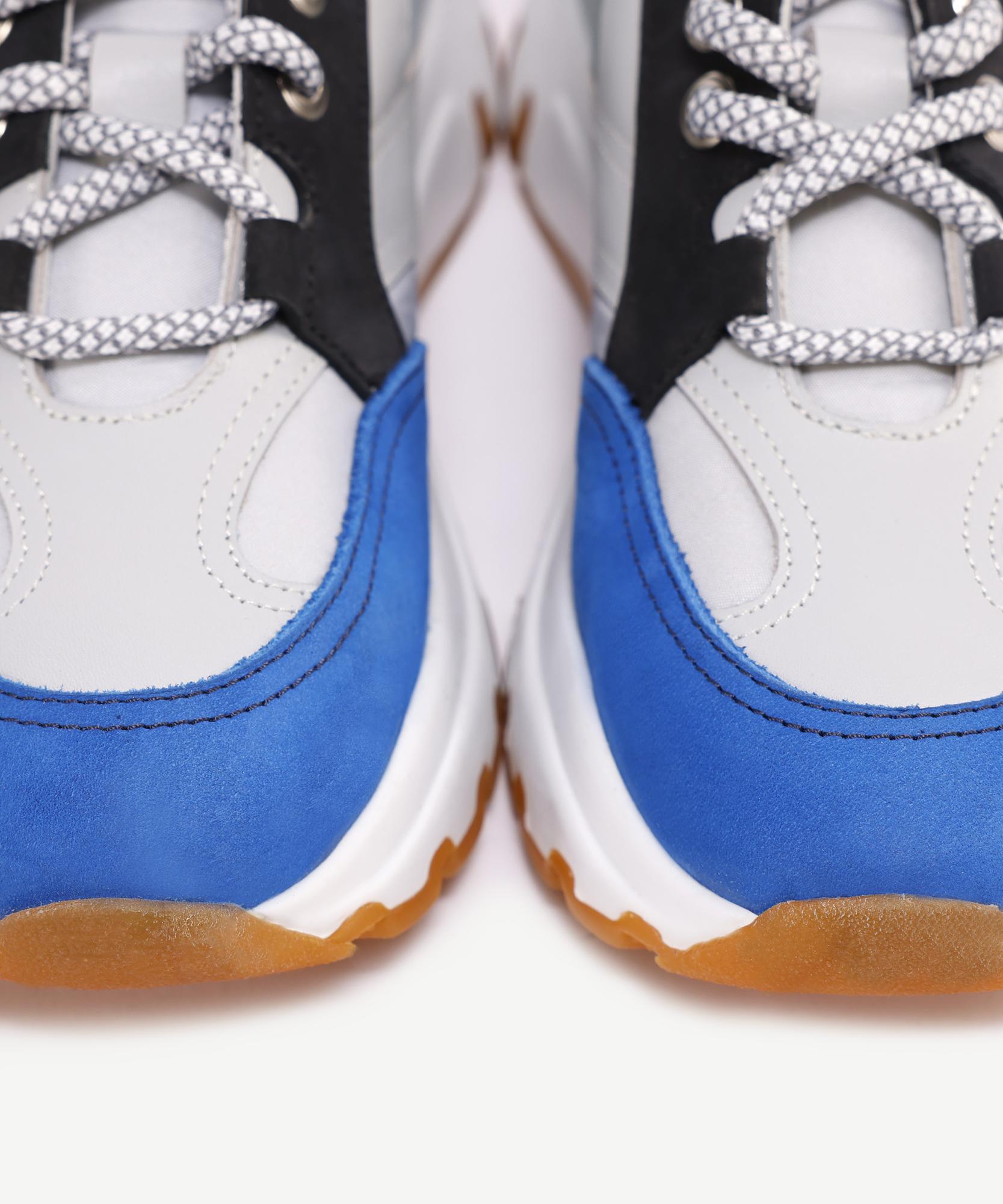 YARGICI Deri Kumaş Karışımı Kalın Taban Sneakers