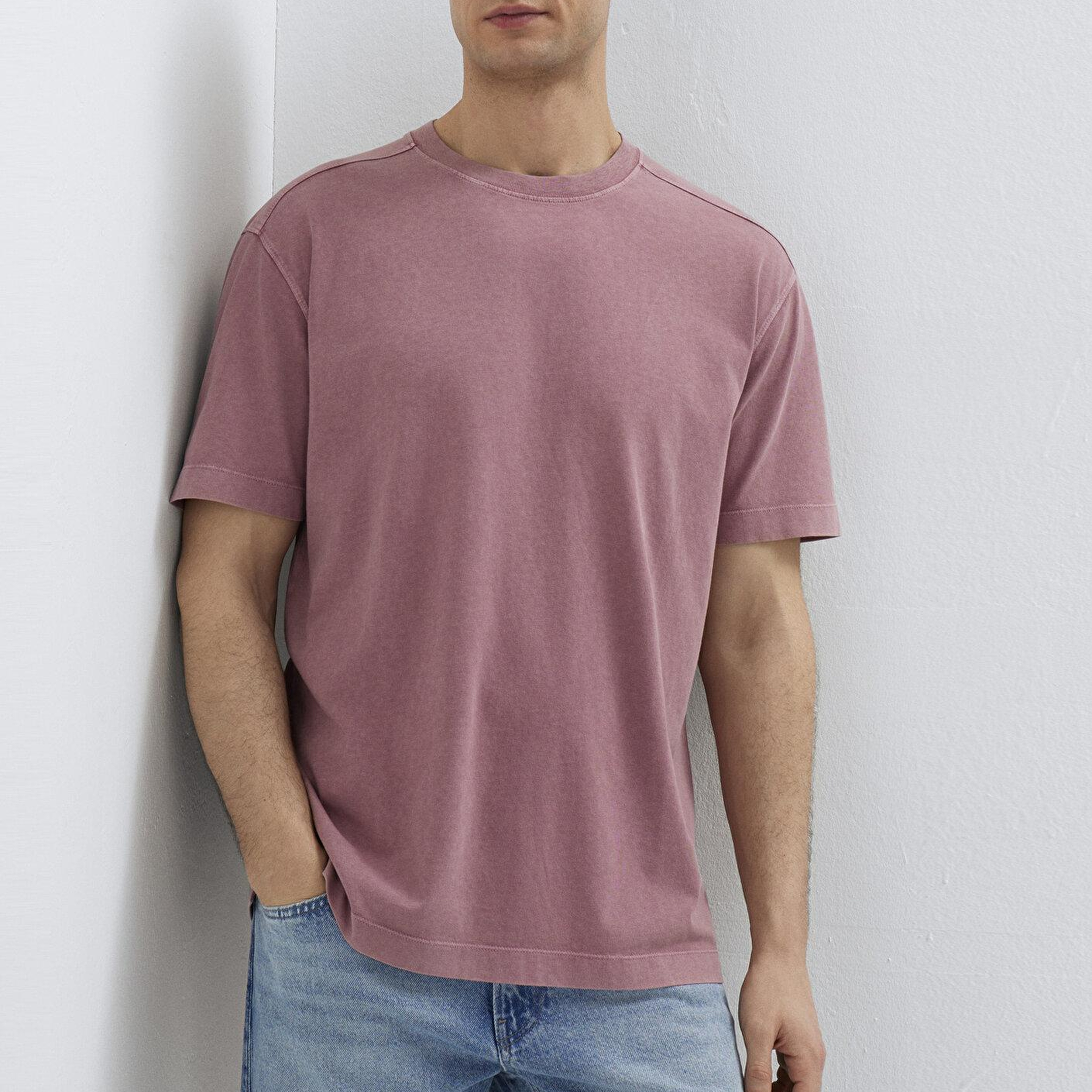 Mavi Pembe Basic Tişört Loose Fit / Bol Rahat Kesim 0613312-70948