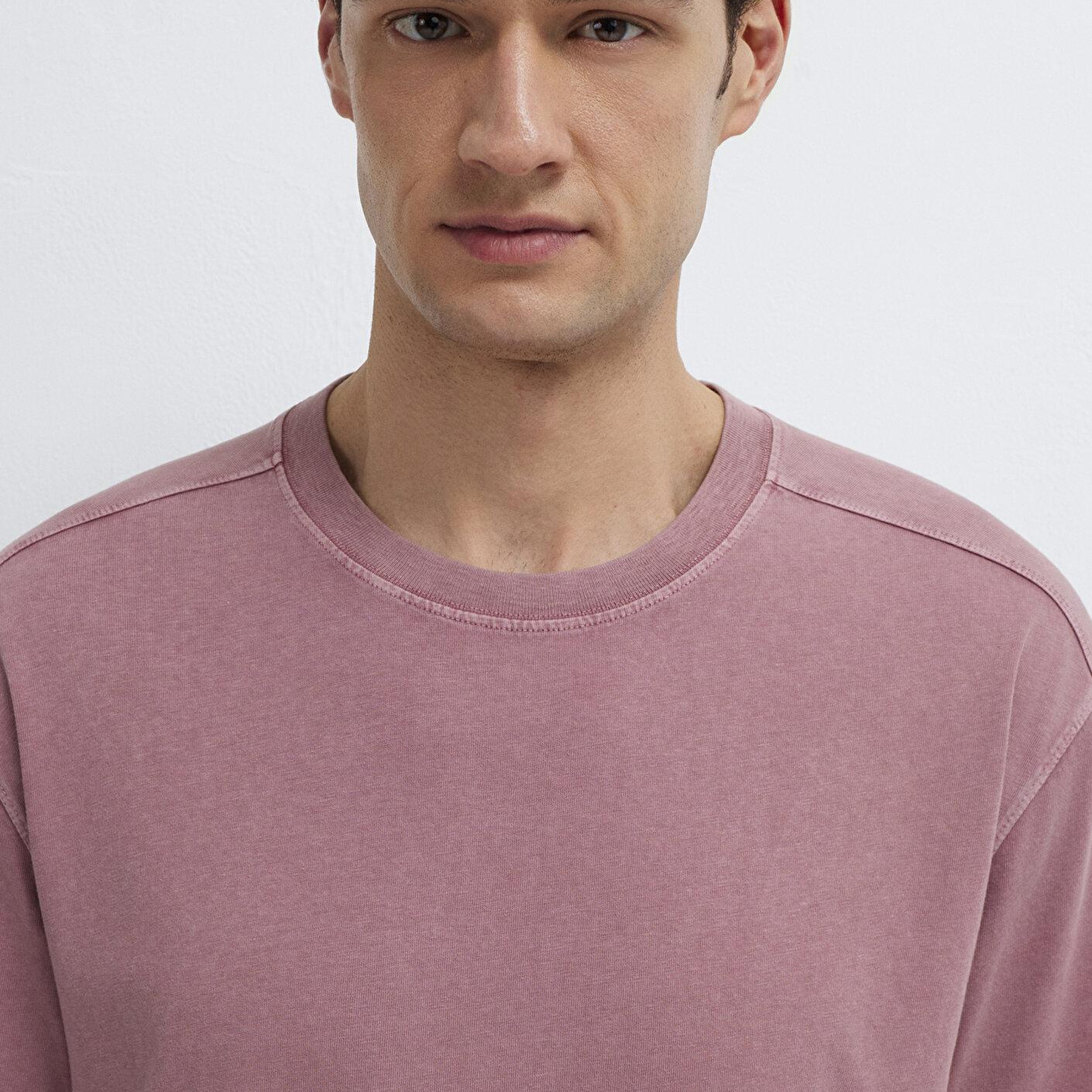 Mavi Pembe Basic Tişört Loose Fit / Bol Rahat Kesim 0613312-70948