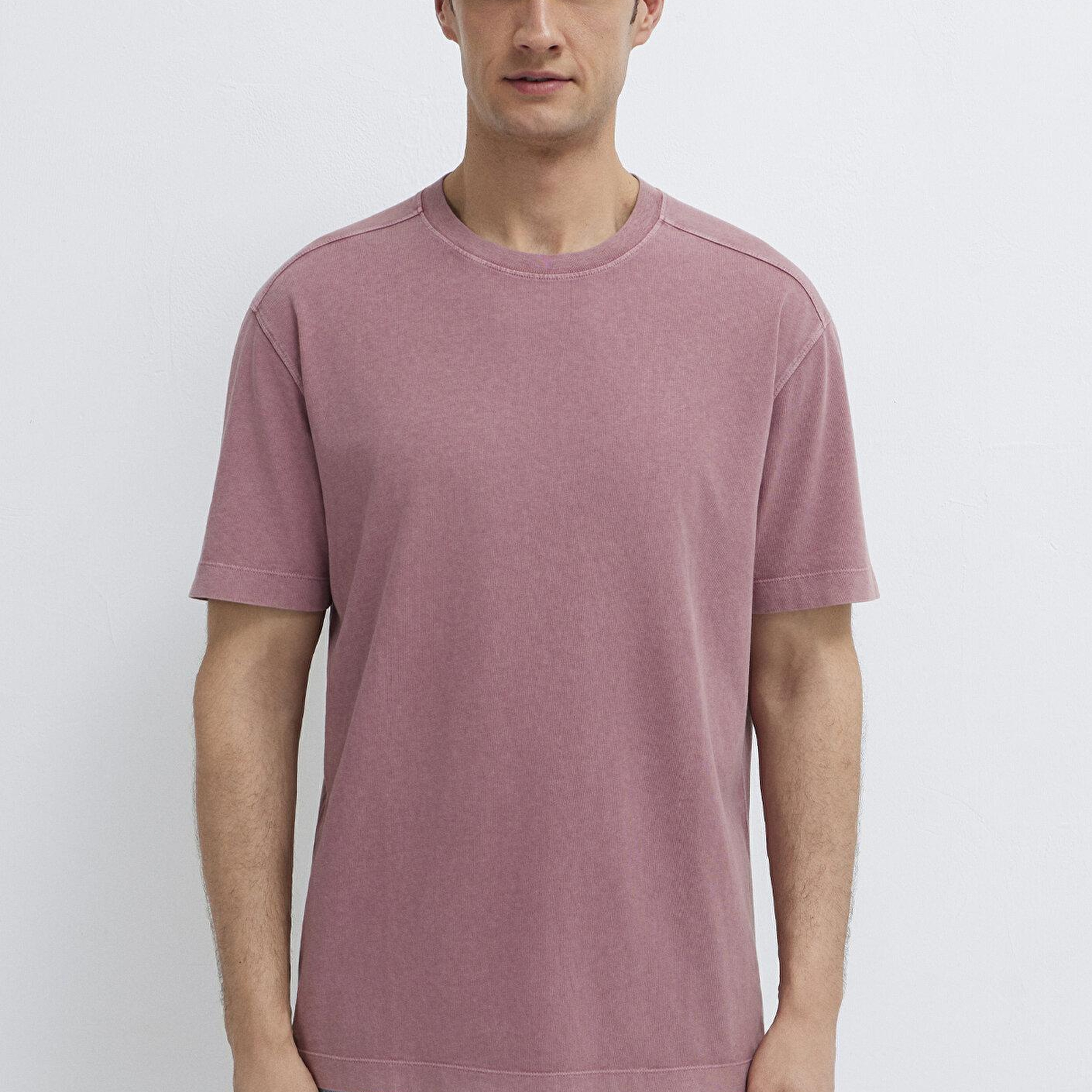 Mavi Pembe Basic Tişört Loose Fit / Bol Rahat Kesim 0613312-70948