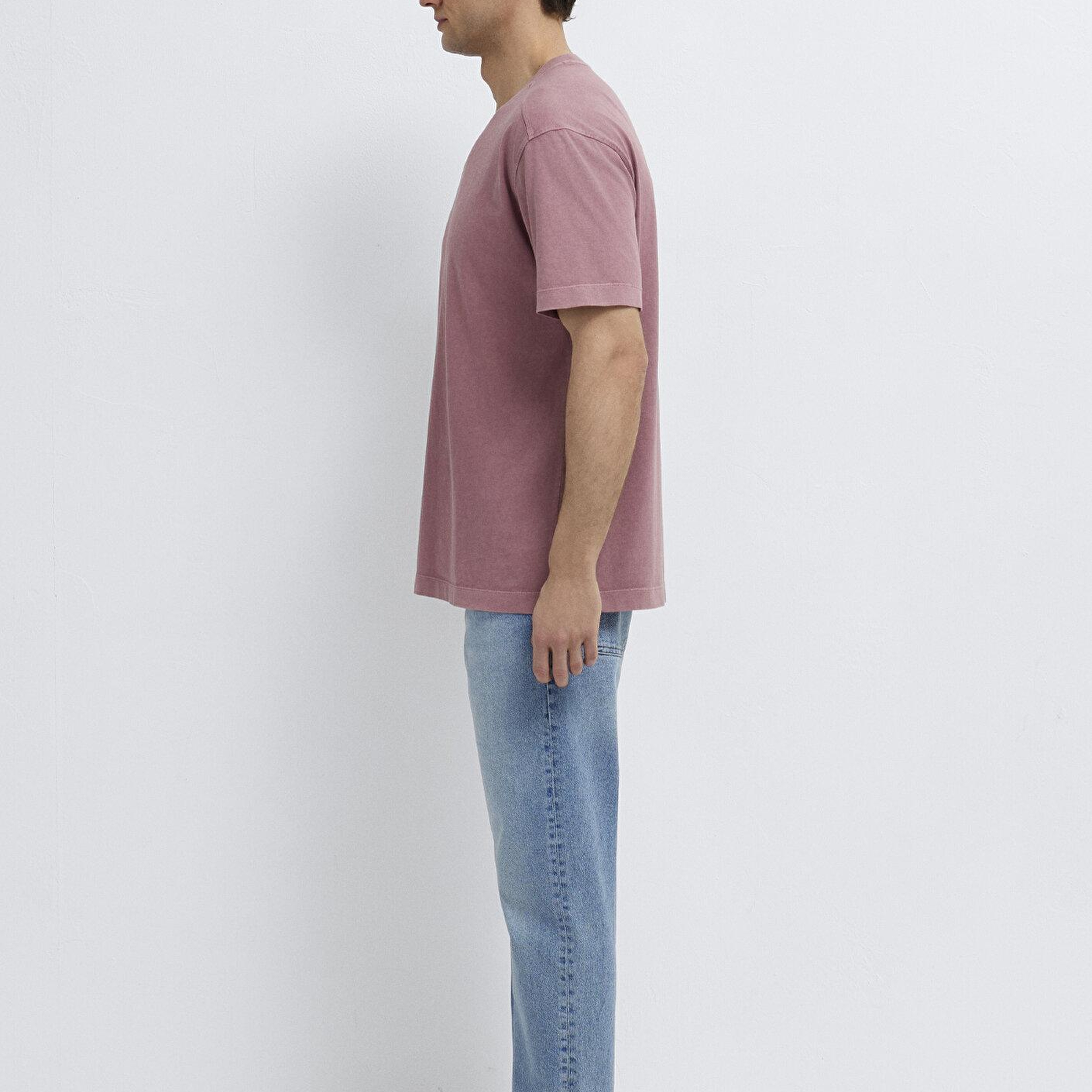 Mavi Pembe Basic Tişört Loose Fit / Bol Rahat Kesim 0613312-70948