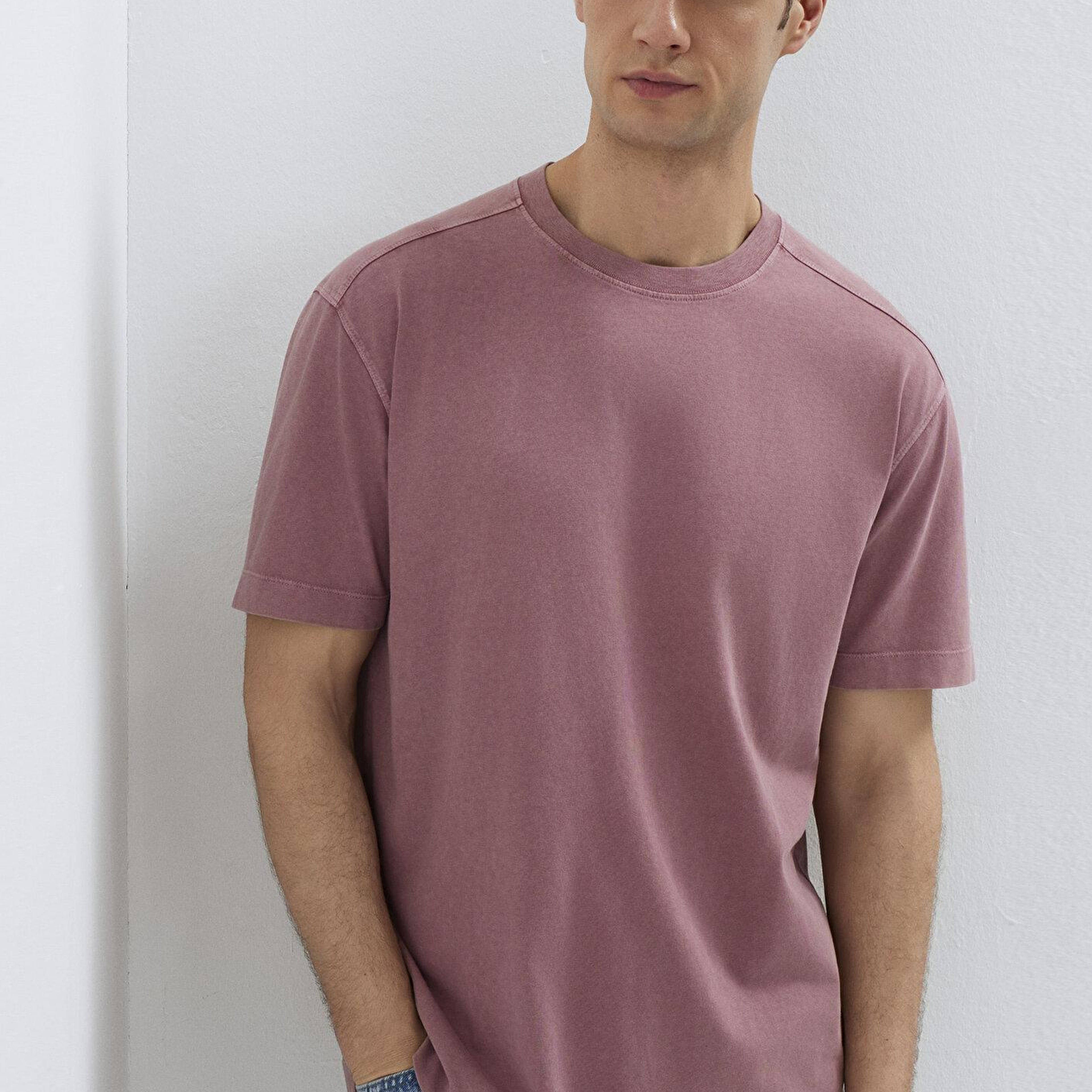 Mavi Pembe Basic Tişört Loose Fit / Bol Rahat Kesim 0613312-70948