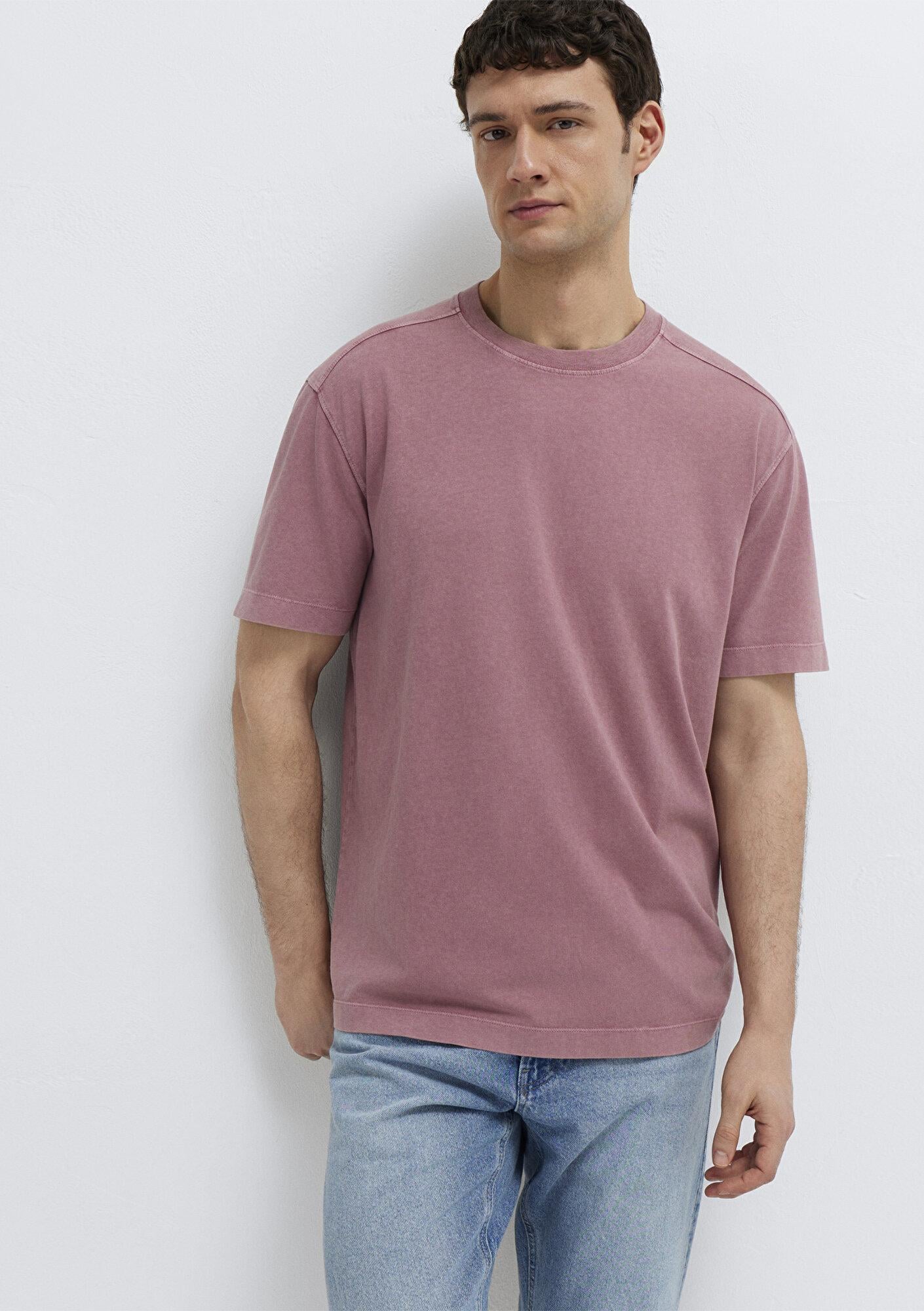 Mavi Pembe Basic Tişört Loose Fit / Bol Rahat Kesim 0613312-70948