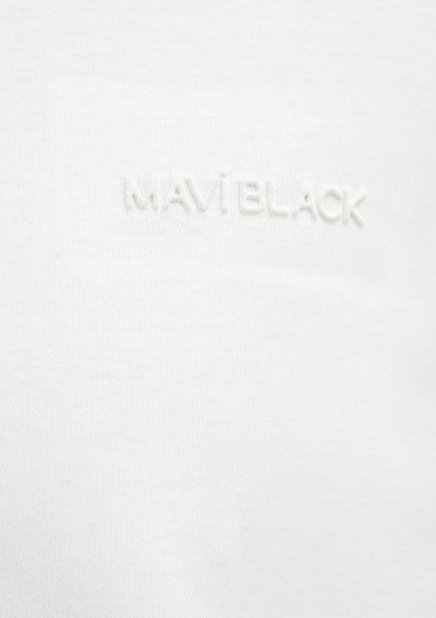 Mavi Mavi Black Ekru Basic Tişört Loose Fit / Bol Rahat Kesim 0612645-70057