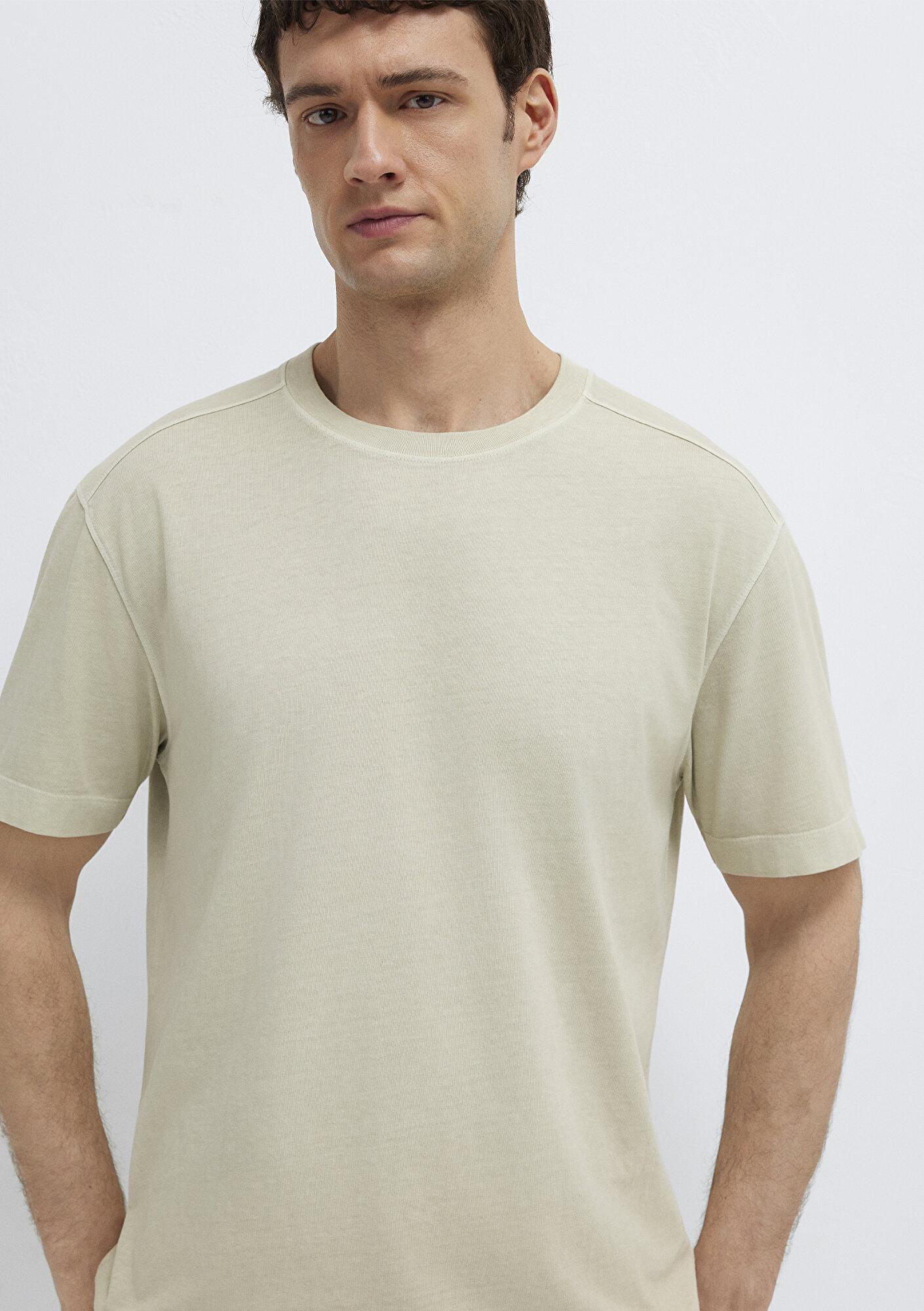Mavi Kahverengi Basic Tişört Loose Fit / Bol Rahat Kesim 0613312-70322
