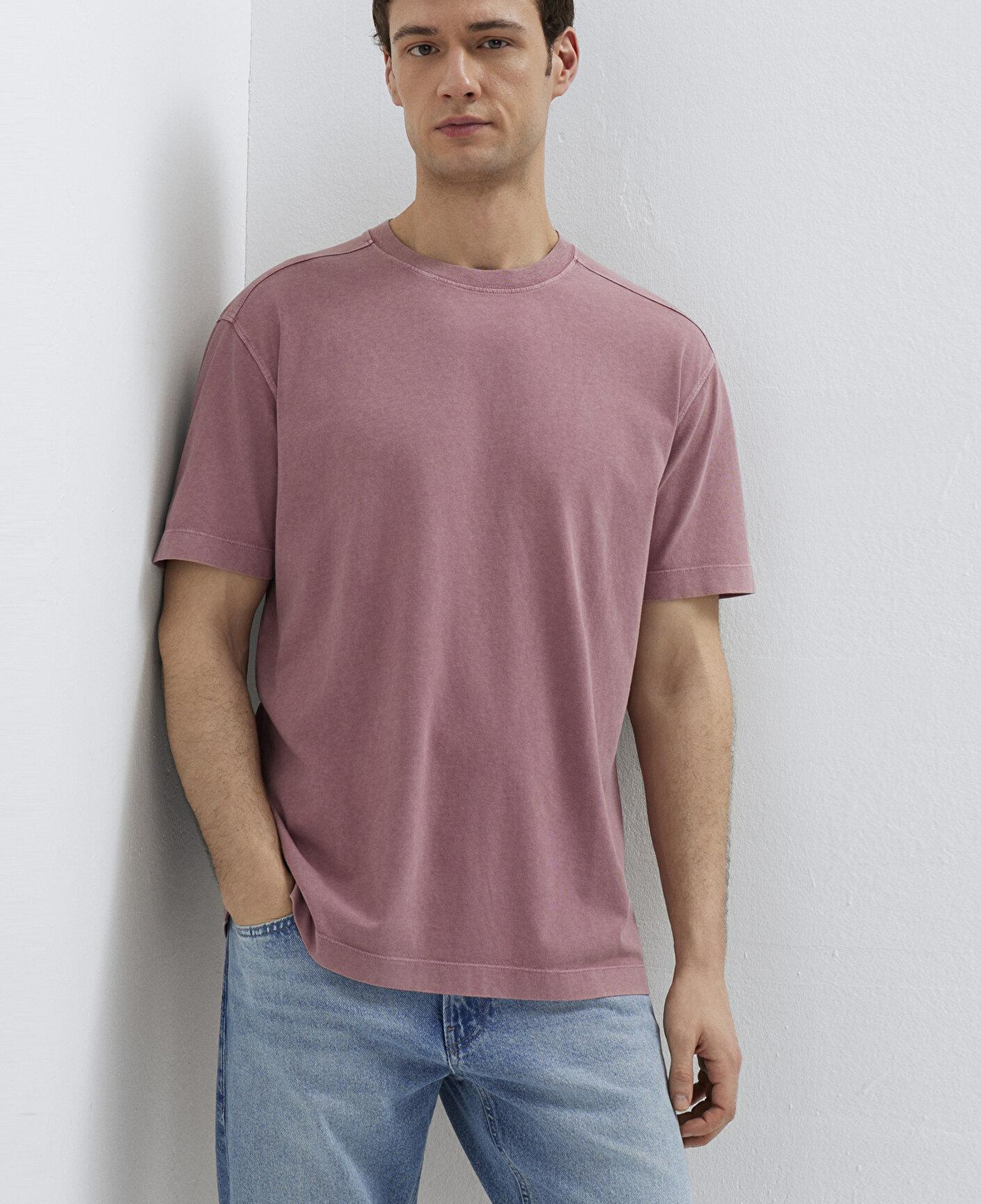 Mavi Pembe Basic Tişört Loose Fit / Bol Rahat Kesim 0613312-70948