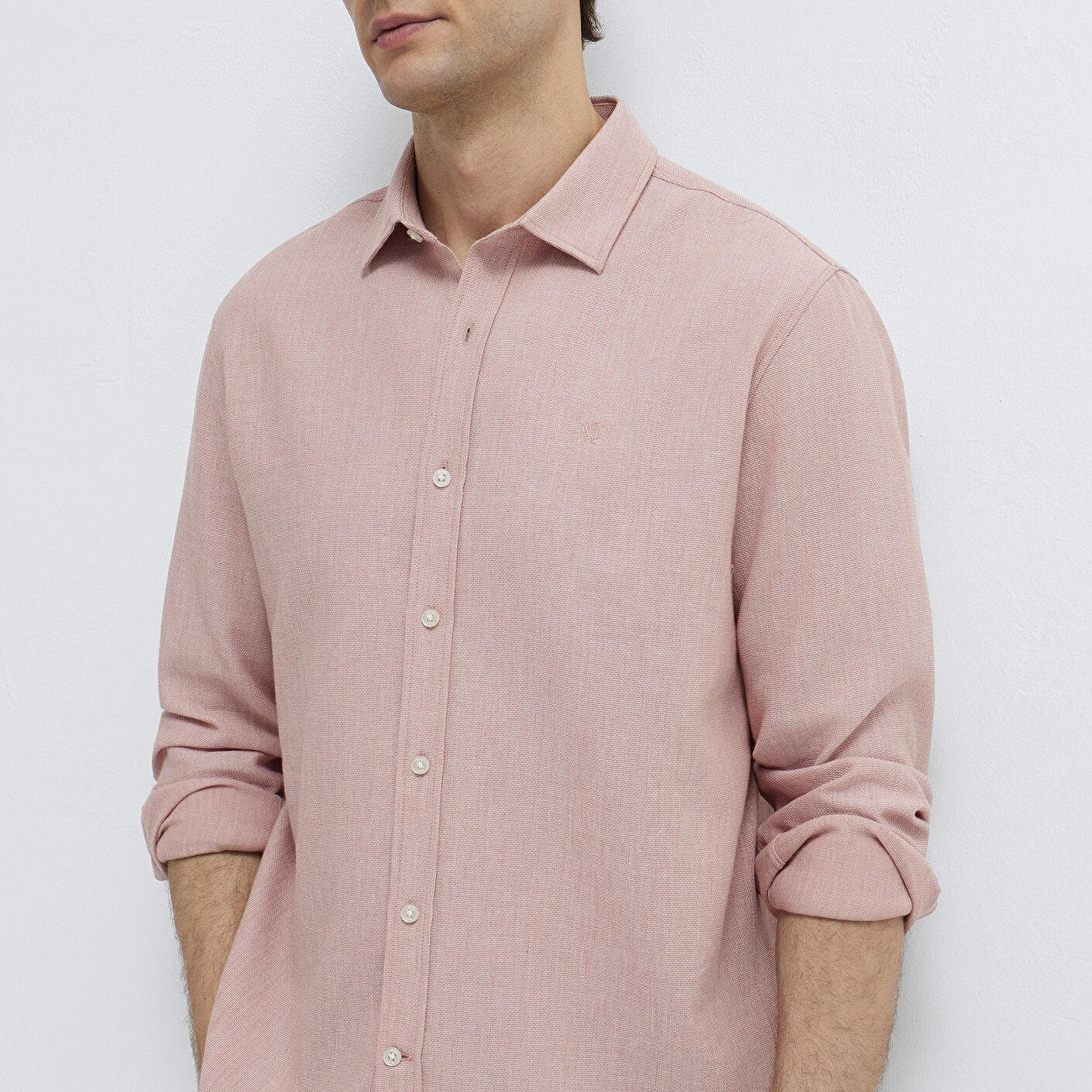 Mavi Pembe Gömlek Slim Fit / Dar Kesim 0211656-71042