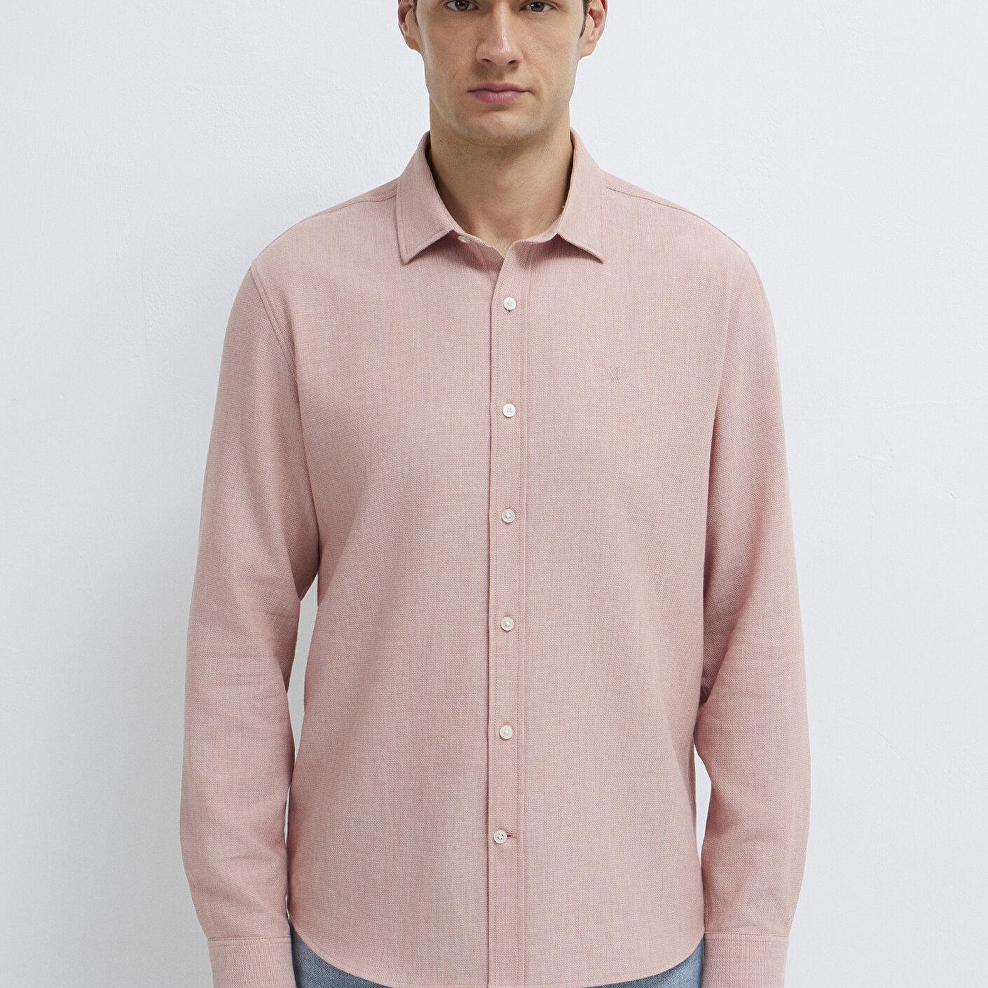Mavi Pembe Gömlek Slim Fit / Dar Kesim 0211656-71042