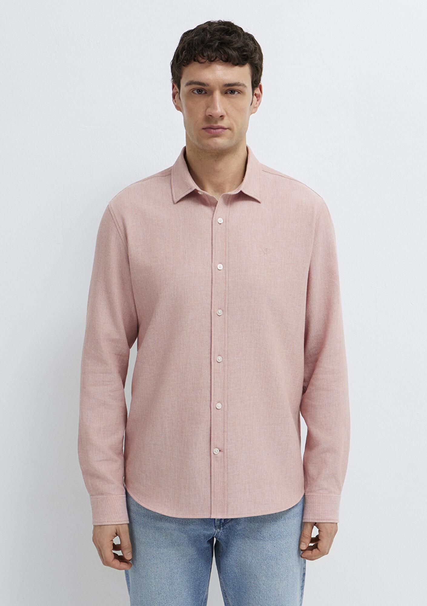 Mavi Pembe Gömlek Slim Fit / Dar Kesim 0211656-71042