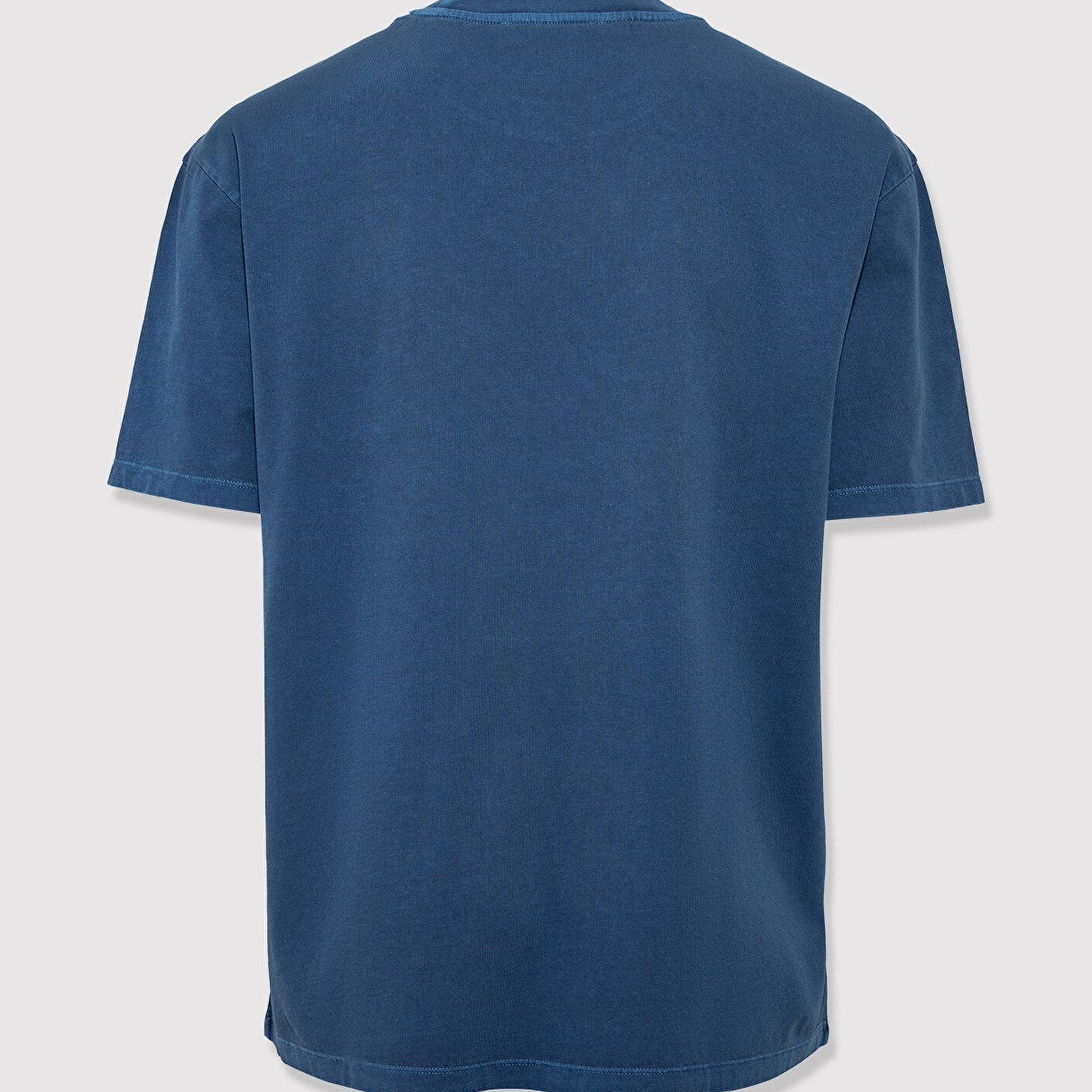 Mavi Mavi Logo Baskılı Lacivert Tişört Loose Fit / Bol Rahat Kesim 0613346-70718