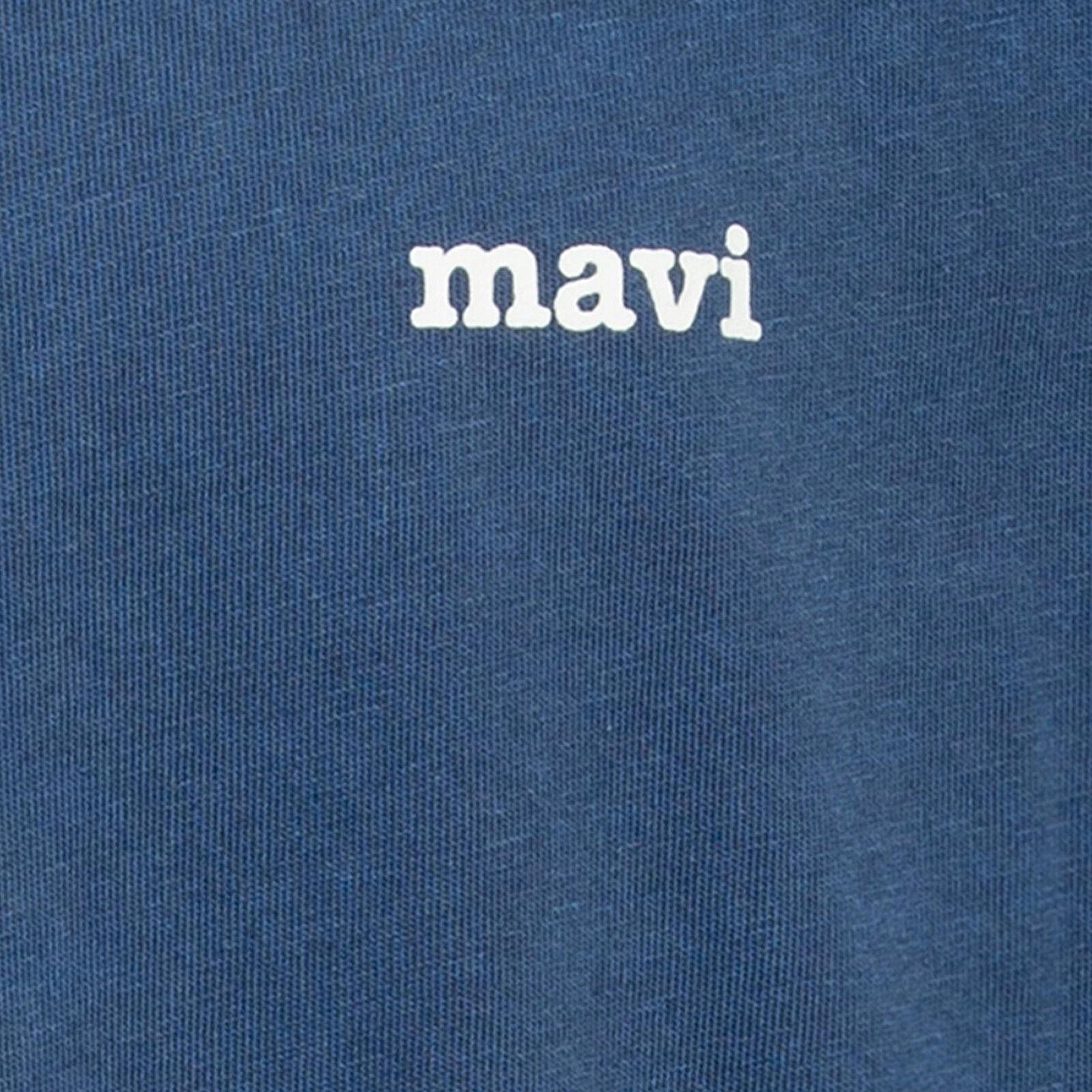 Mavi Mavi Logo Baskılı Lacivert Tişört Loose Fit / Bol Rahat Kesim 0613346-70718