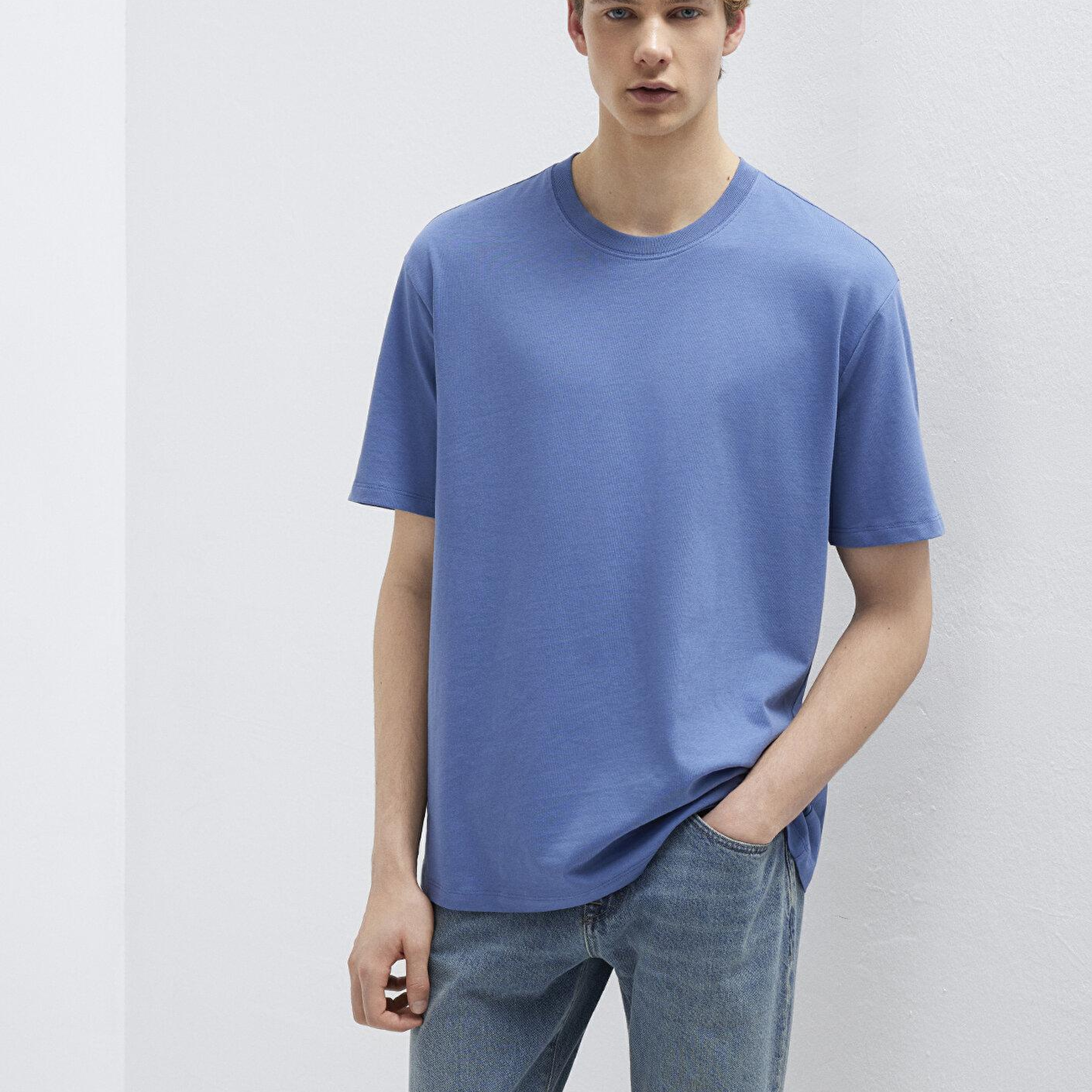 Mavi Mavi Basic Tişört Loose Fit / Bol Rahat Kesim 066249-70738