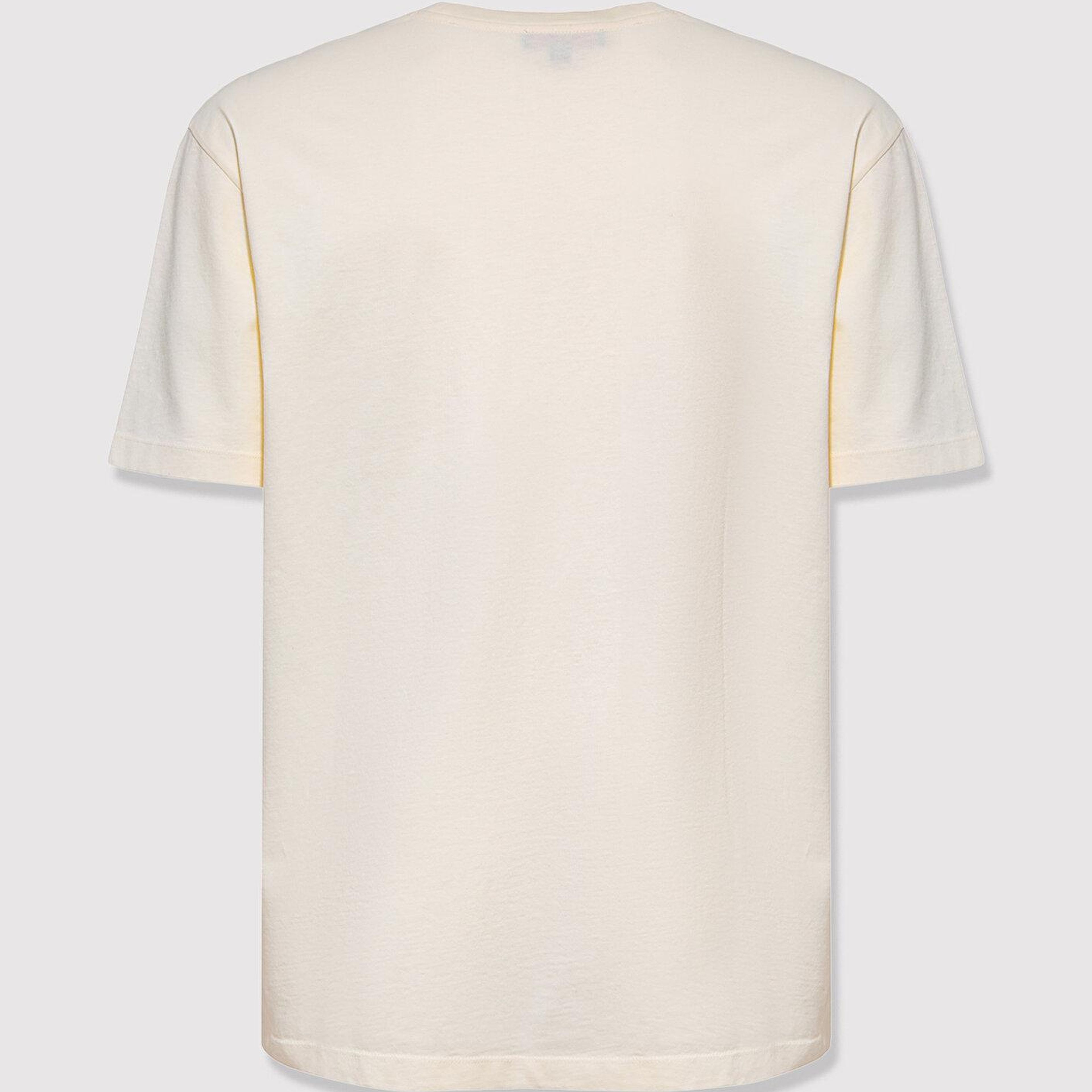 Mavi Ekru Basic Tişört Loose Fit / Bol Rahat Kesim 0613466-80194