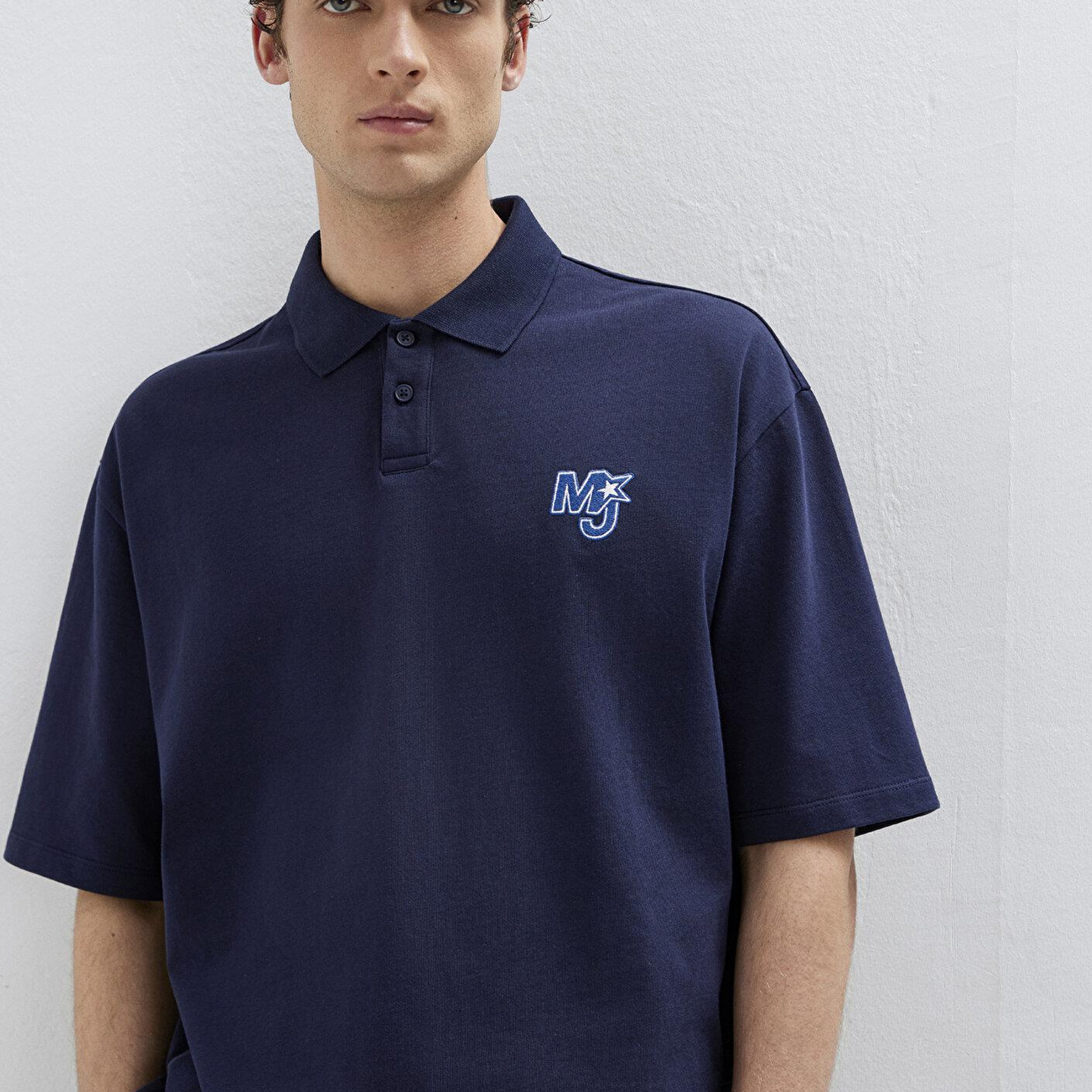 Mavi MJ Patch Logo Lacivert Polo Tişört Relaxed Fit / Rahat Kesim 0613326-70497