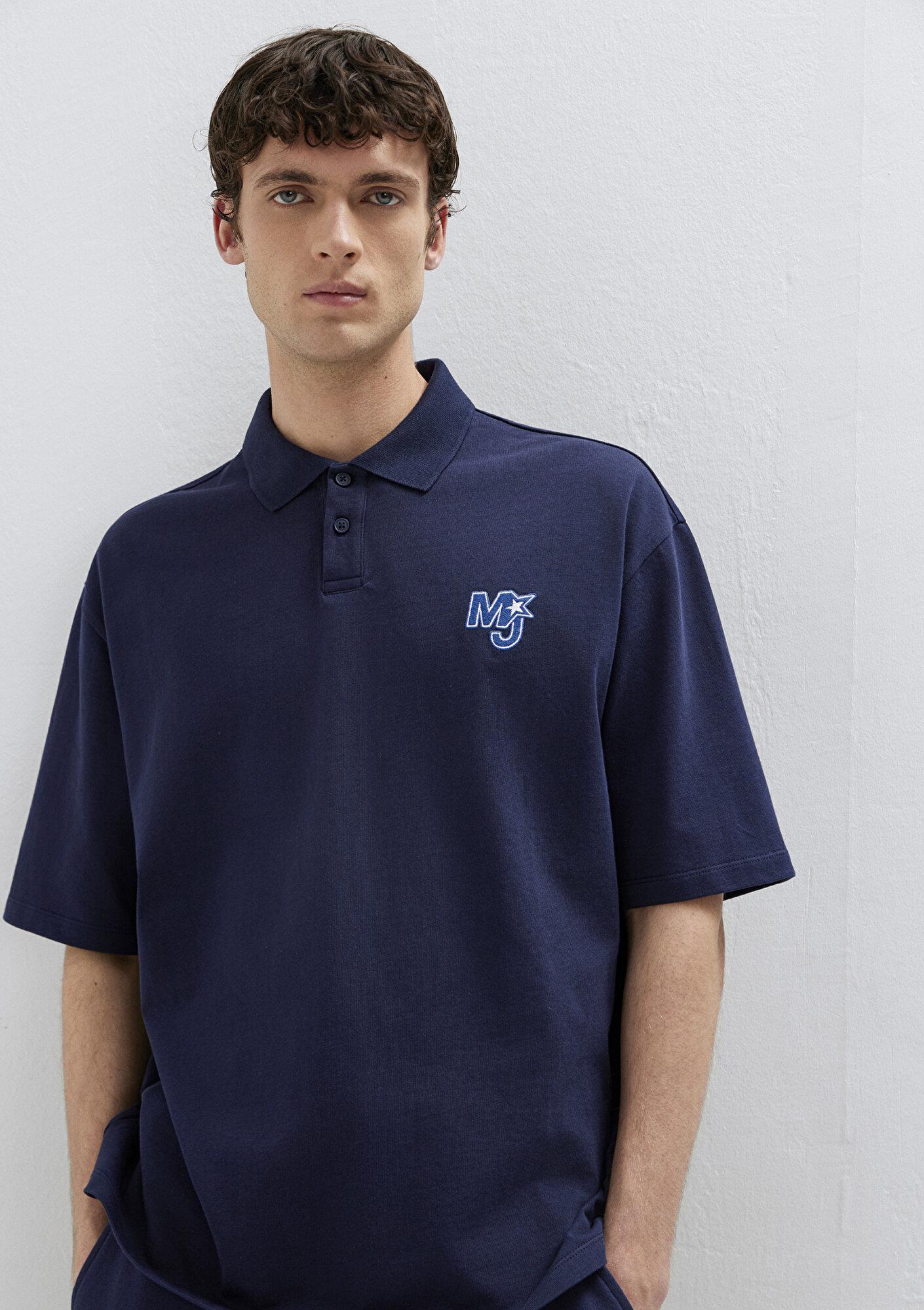 Mavi MJ Patch Logo Lacivert Polo Tişört Relaxed Fit / Rahat Kesim 0613326-70497