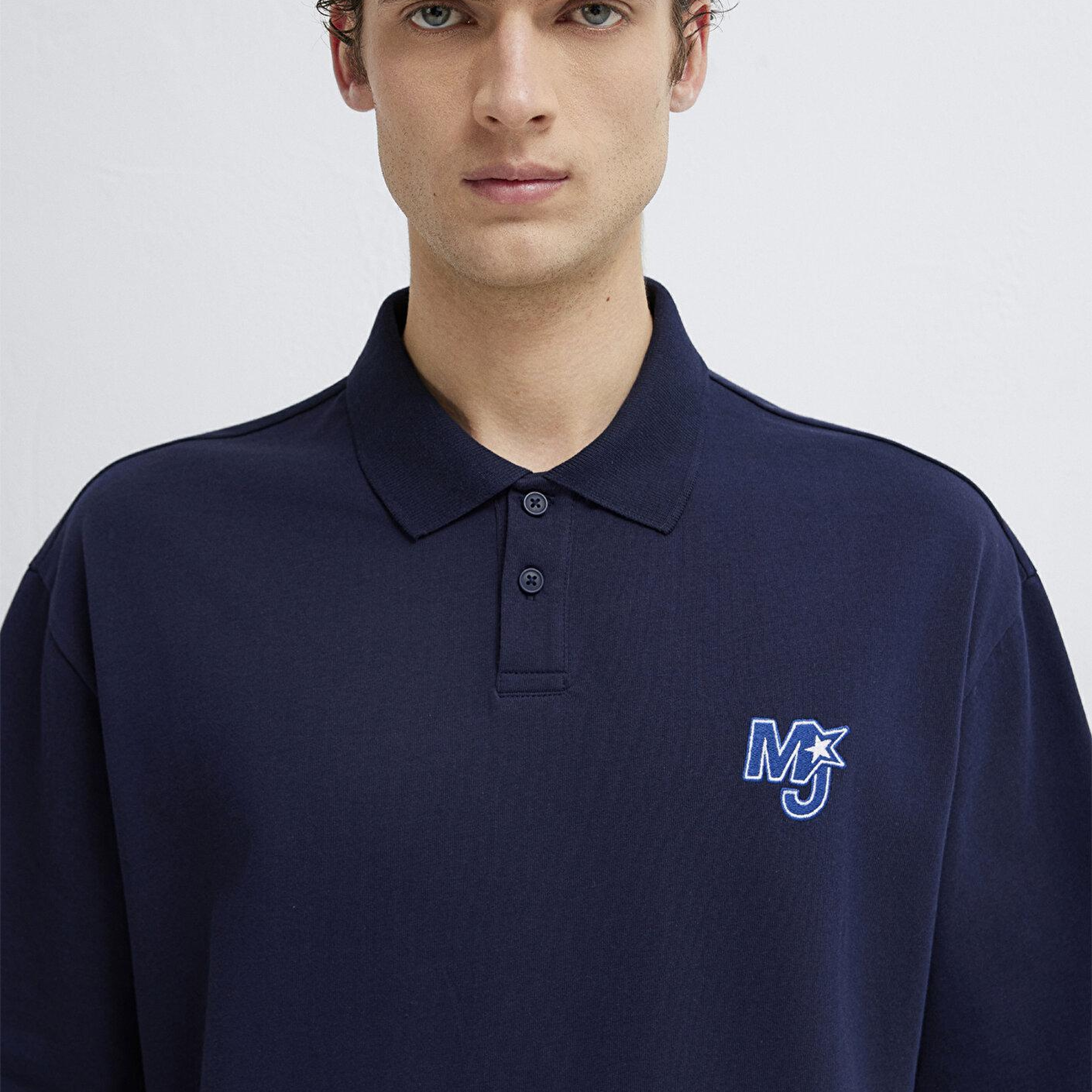 Mavi MJ Patch Logo Lacivert Polo Tişört Relaxed Fit / Rahat Kesim 0613326-70497