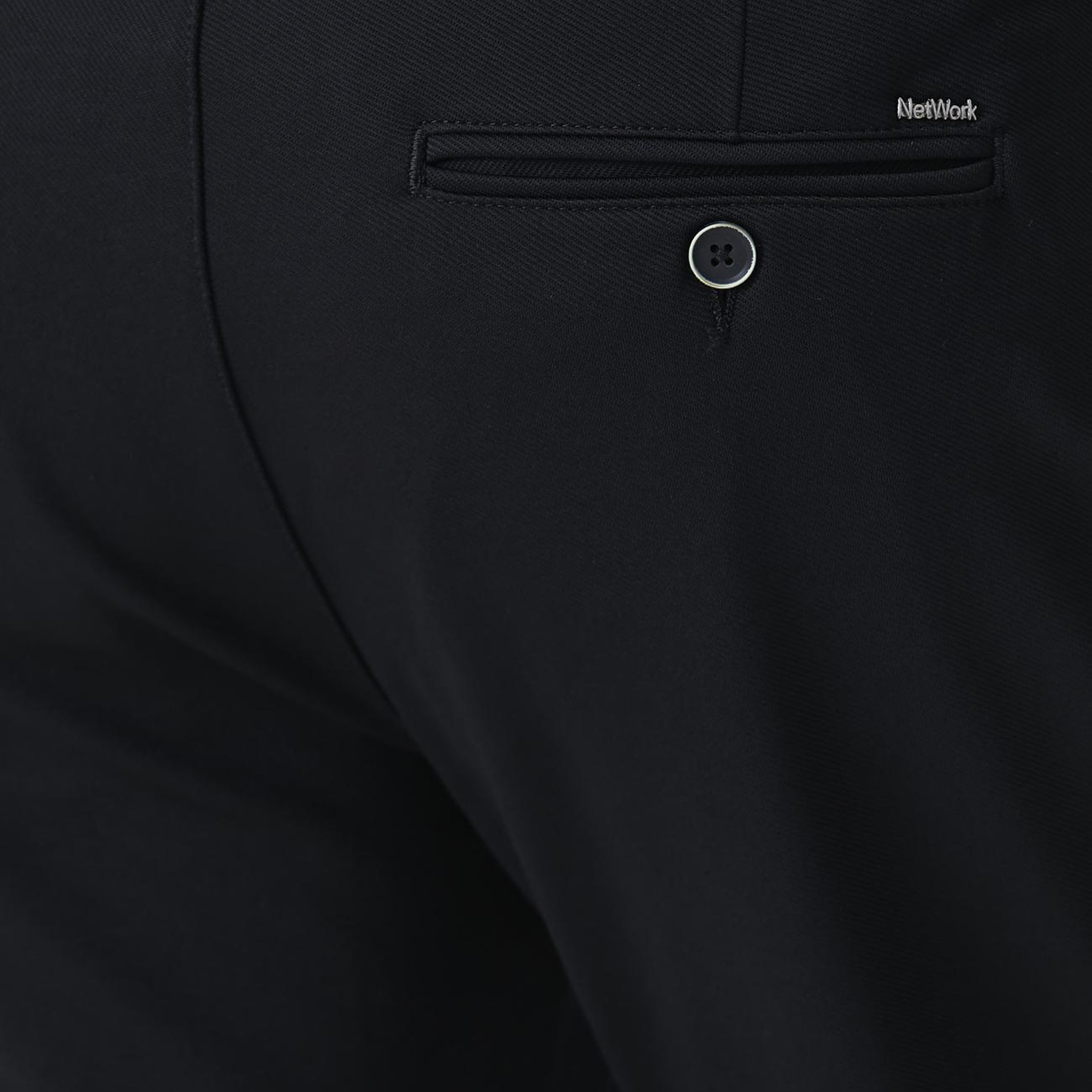 Network Erkek Siyah Duble Paça Diyagonal Örme Jogger Pantolon