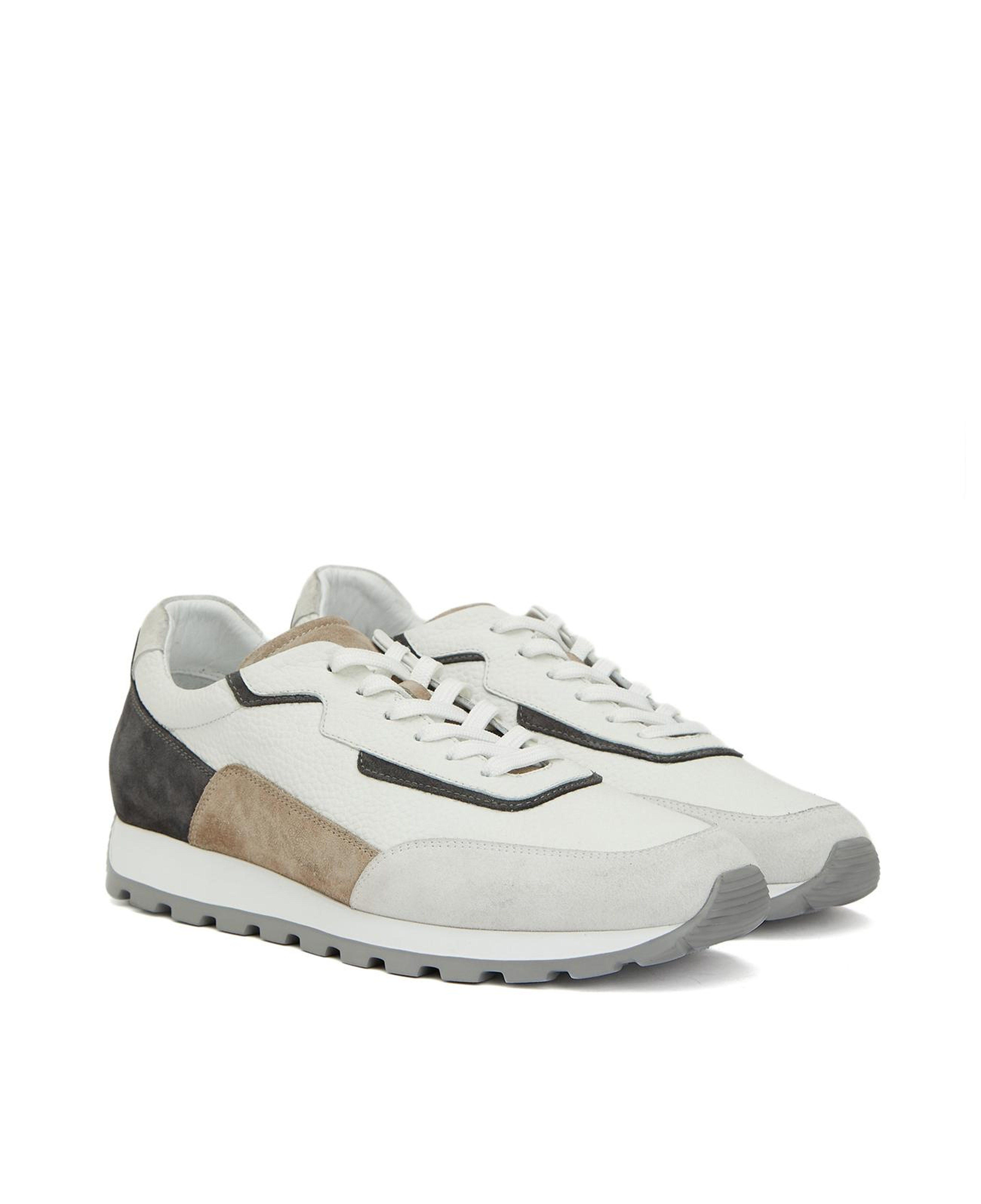 Network Erkek Beyaz Gri Süet Garnili Sneaker