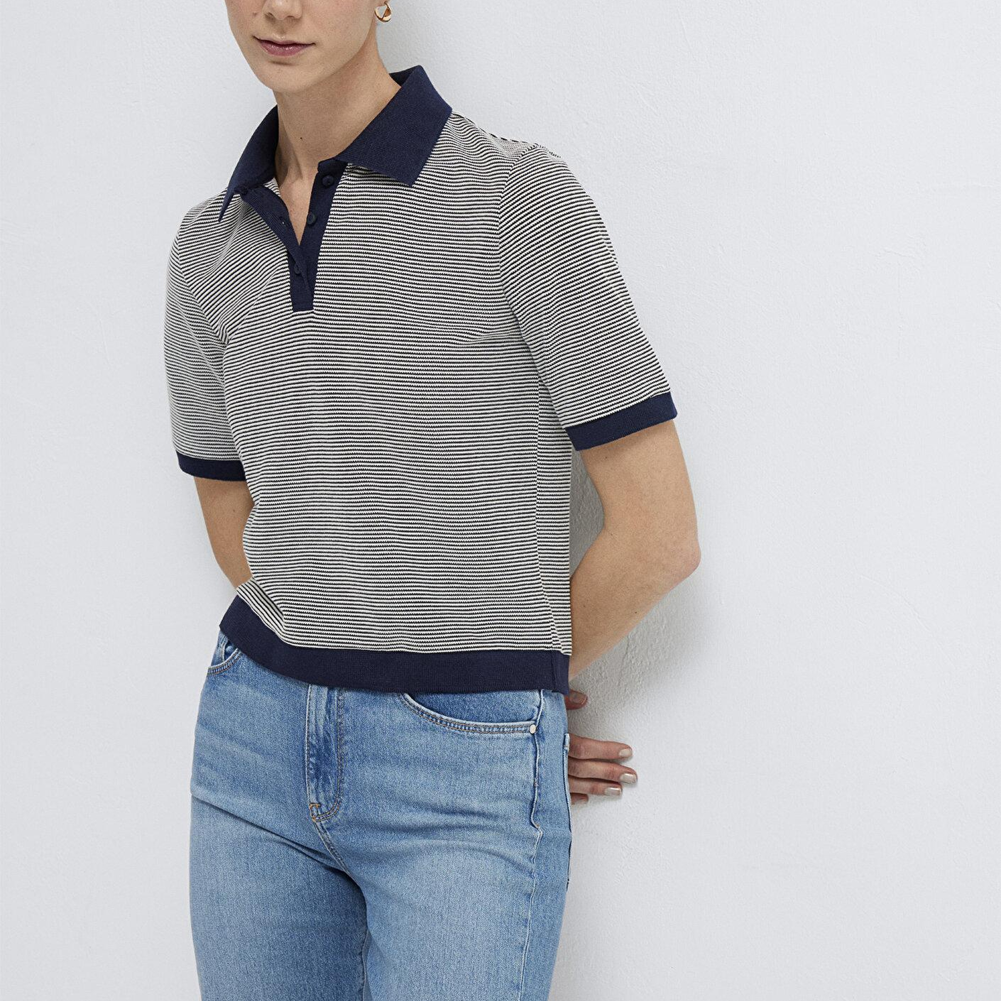 Mavi Lacivert Tişört Slim Fit / Dar Kesim 1614310-86625