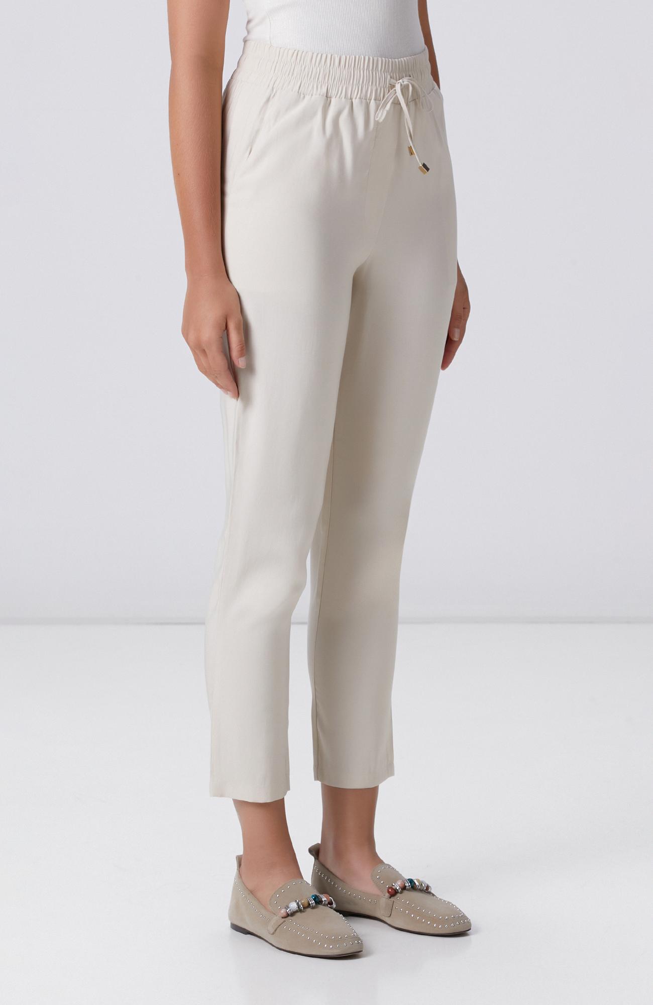 Network Kadın Bej Diyagonal Basic Jogger Pantolon