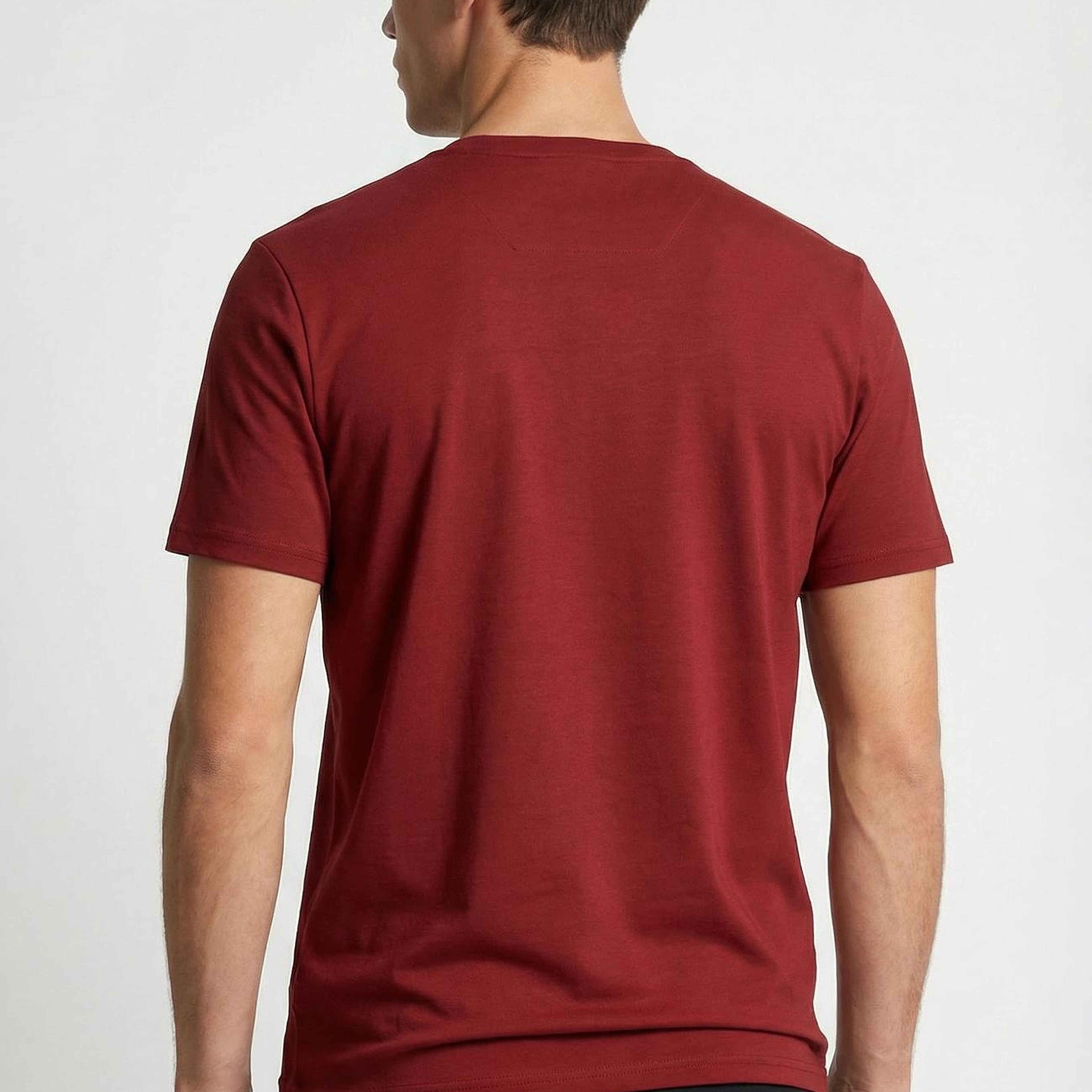 Network Erkek Bordo Bisiklet Yaka Pike Desen Basic T-shirt