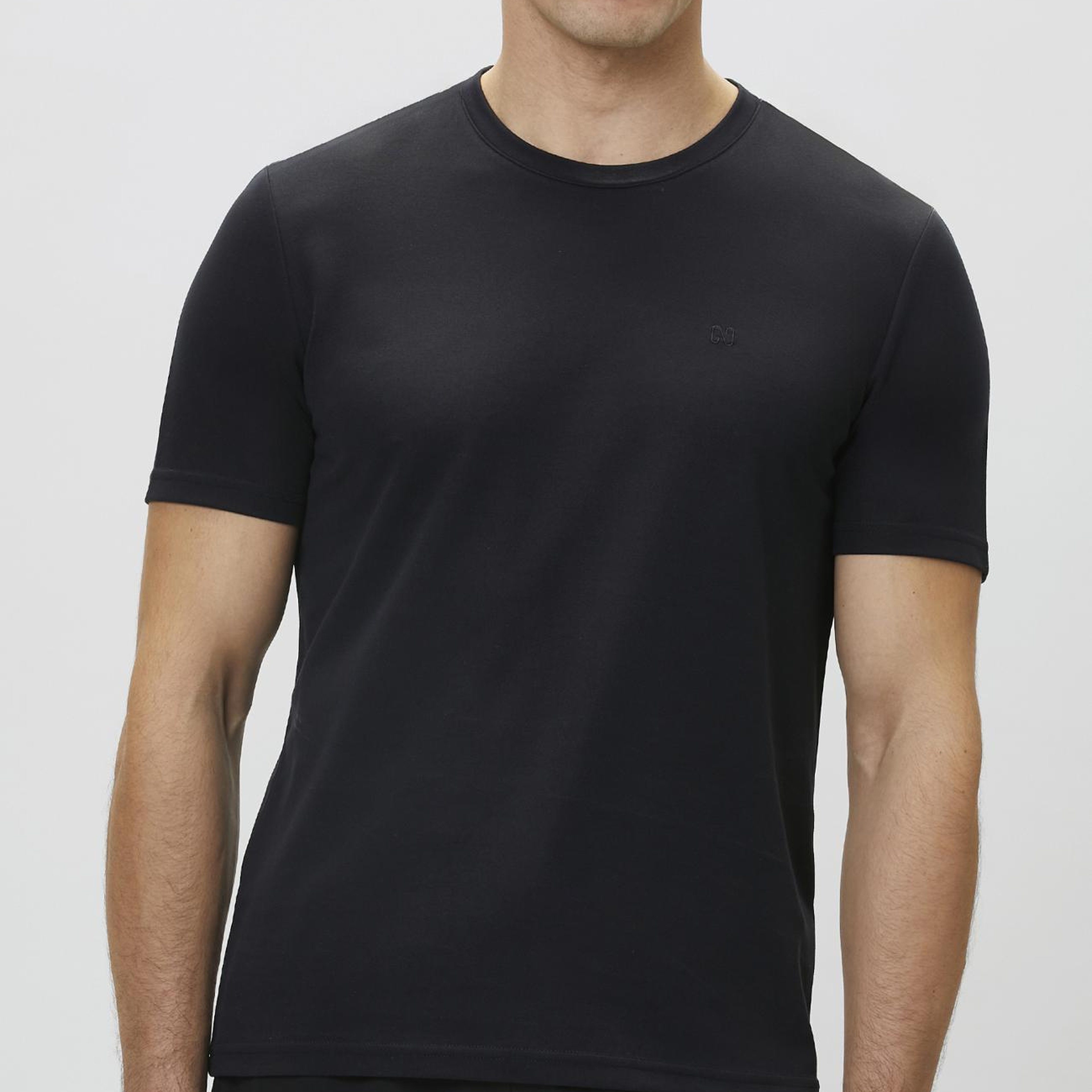 Network Erkek Lacivert Pike Desenli Basic T-shirt
