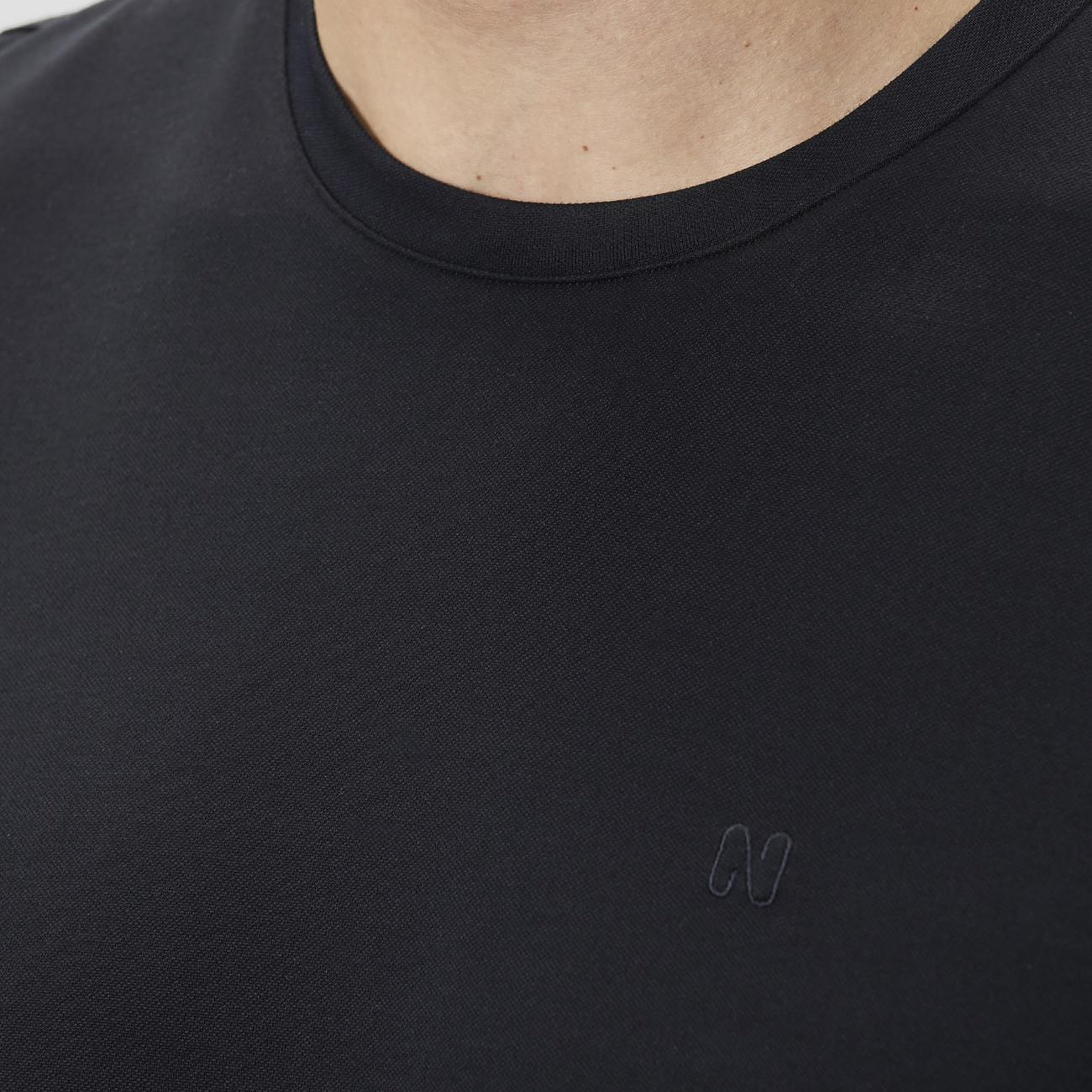 Network Erkek Lacivert Pike Desenli Basic T-shirt