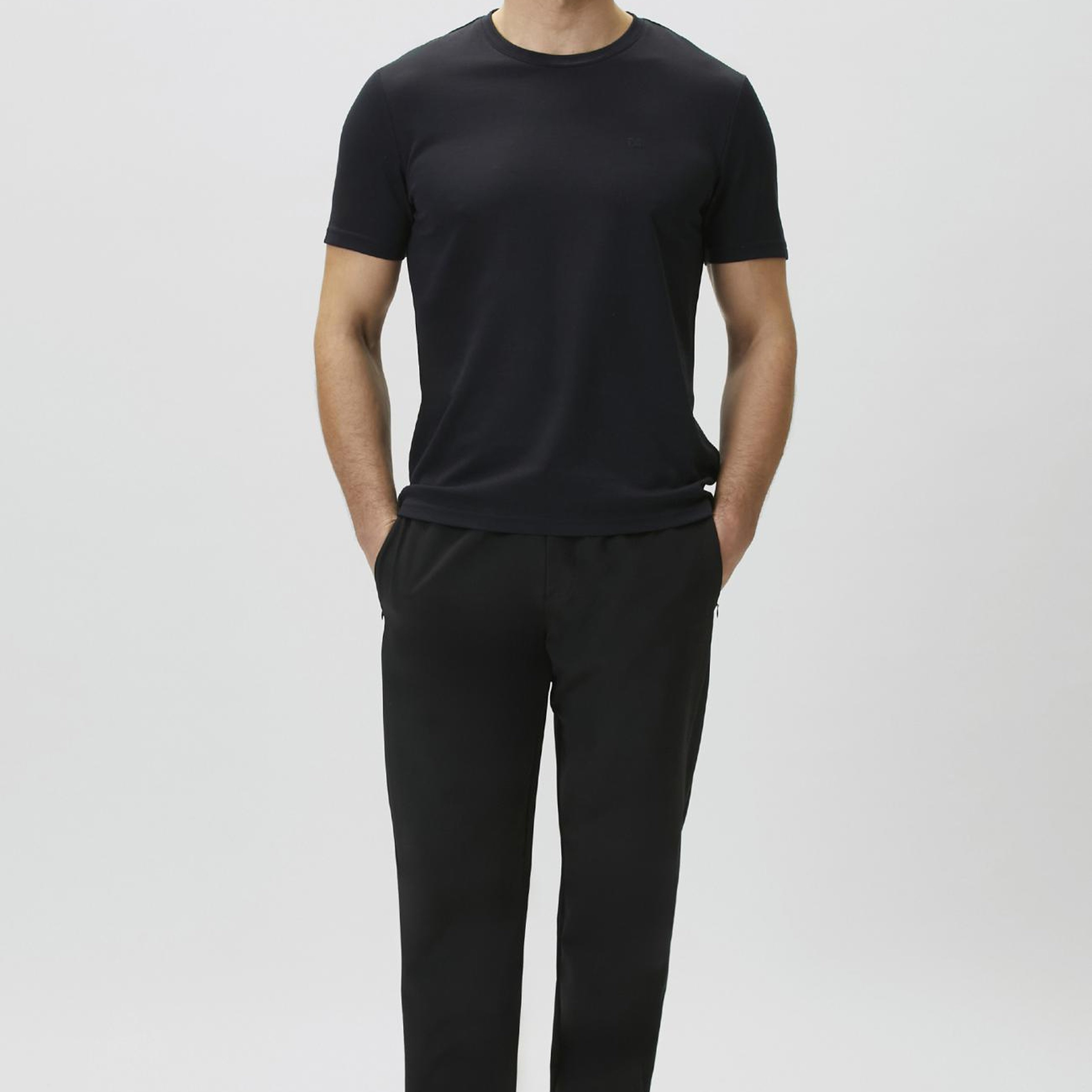 Network Erkek Lacivert Pike Desenli Basic T-shirt
